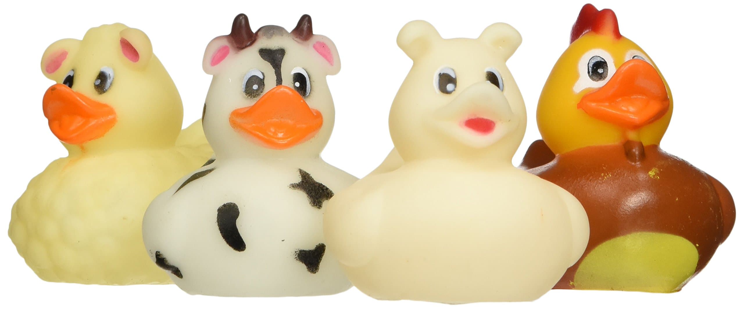 Rhode Island Novelty 2" Barnyard/Farm Animal Rubber Ducks (12 Piece)