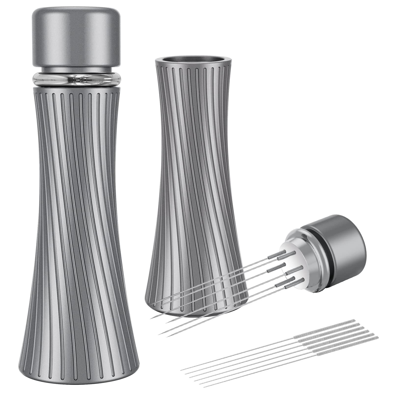 YMWVHWDT Tools Espresso Distribution Tools (Silver)