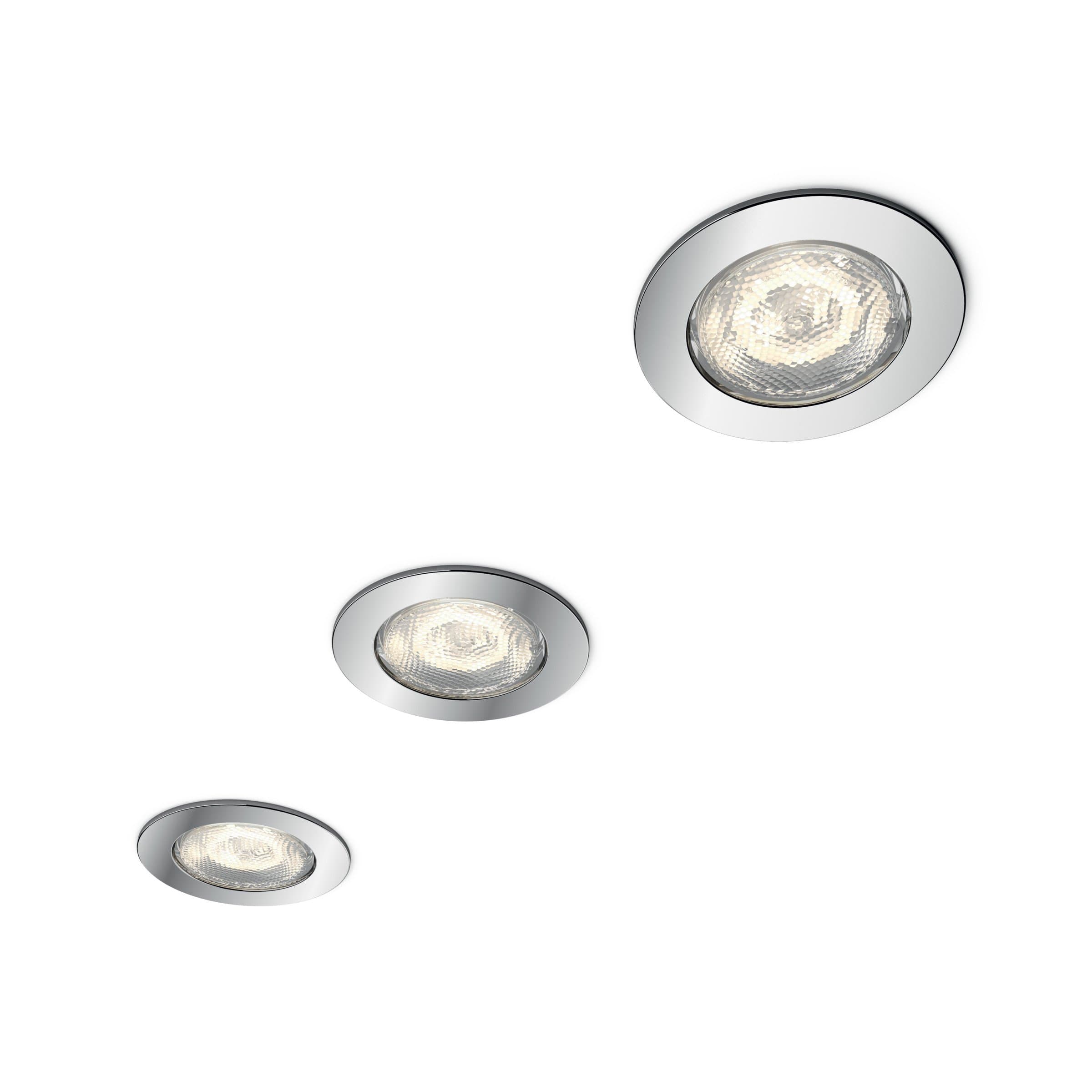 Philips myBathroom Dreaminess Round Recessed LED Spotlight (3 x 4.5 W LED Spots, Bathroom Safe) [Energy Class A++]