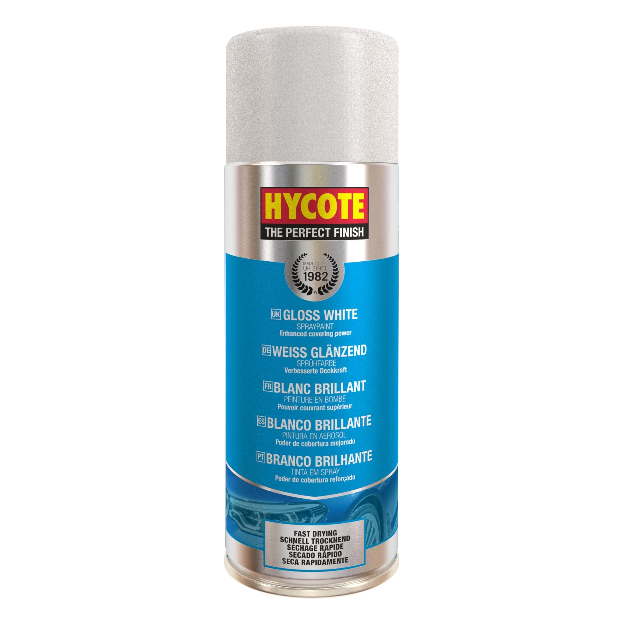 Fast Drying Aerosol Car Spray Paint, Gloss White, 400 ml