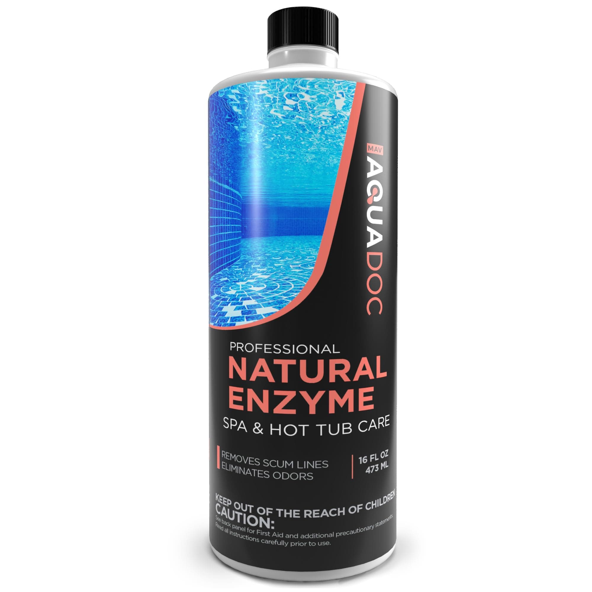 AquaDoc Spa Enzyme Water Treatment - 16oz - Natural Hot Tub Enzyme Cleaner & Clarifier for Balanced Water - Made in USA