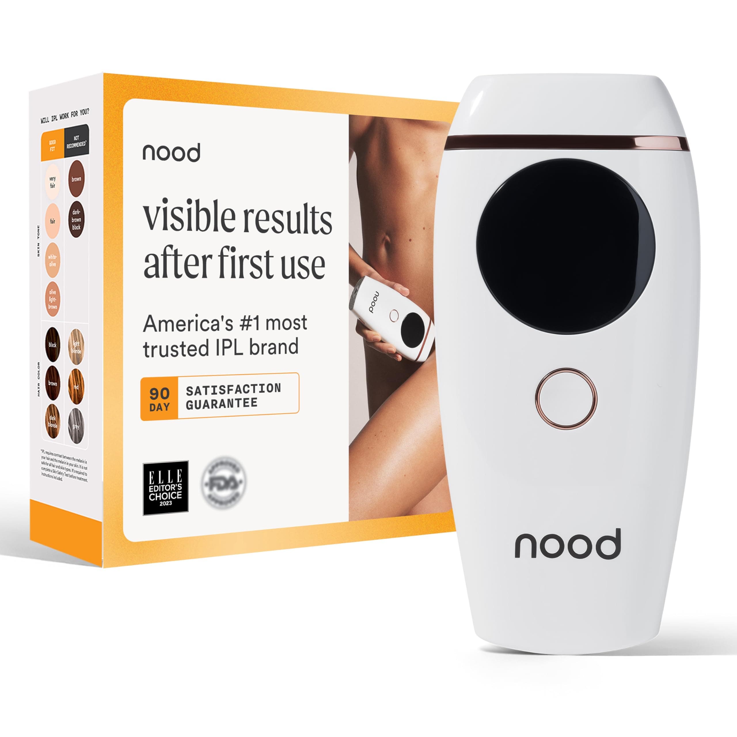 The Flasher 2.0 by Nood, IPL Laser Hair Removal Handset, Pain-free and Permanent Results, Safe for Whole Body Treatment