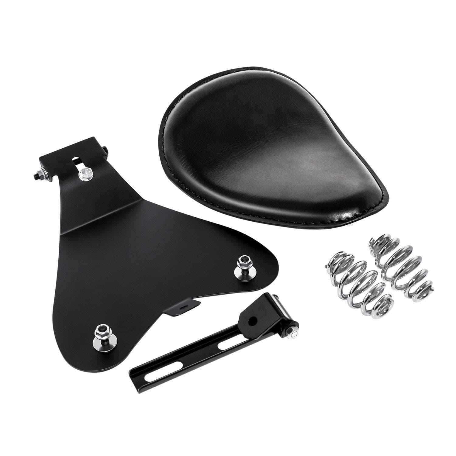 3" Leather Solo Seat with Spring Bracket Kit for Harley Sportster XL 1200 883 48 Chopper Bobber Seats Custom