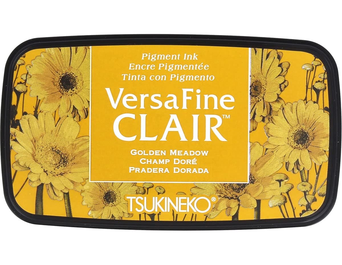 Tsukineko Imagine Golden Meadow Versafine Clair Ink Pad, Synthetic Material, Yellow, 5.6 x 9.7 x 2.3 cm