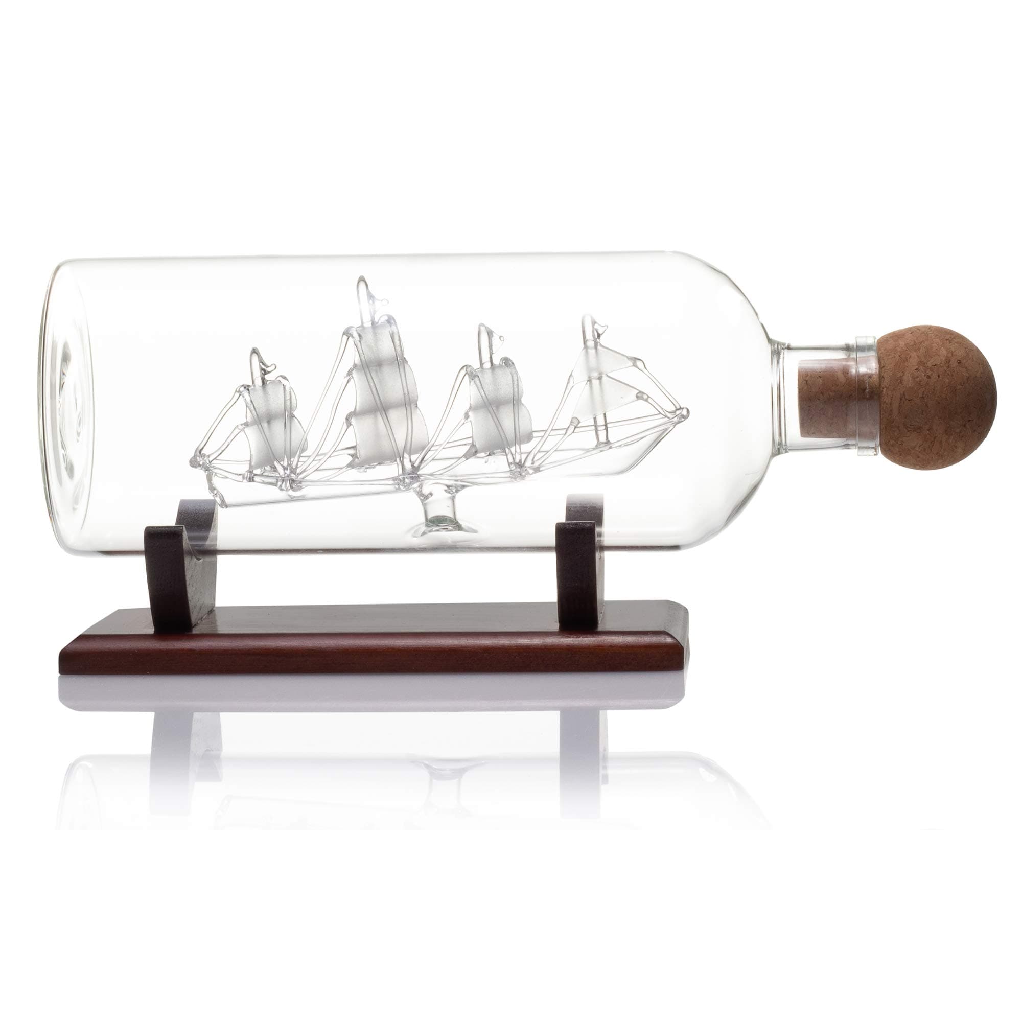 0.75L Transparent Glass Ship in a Bottle Decanter