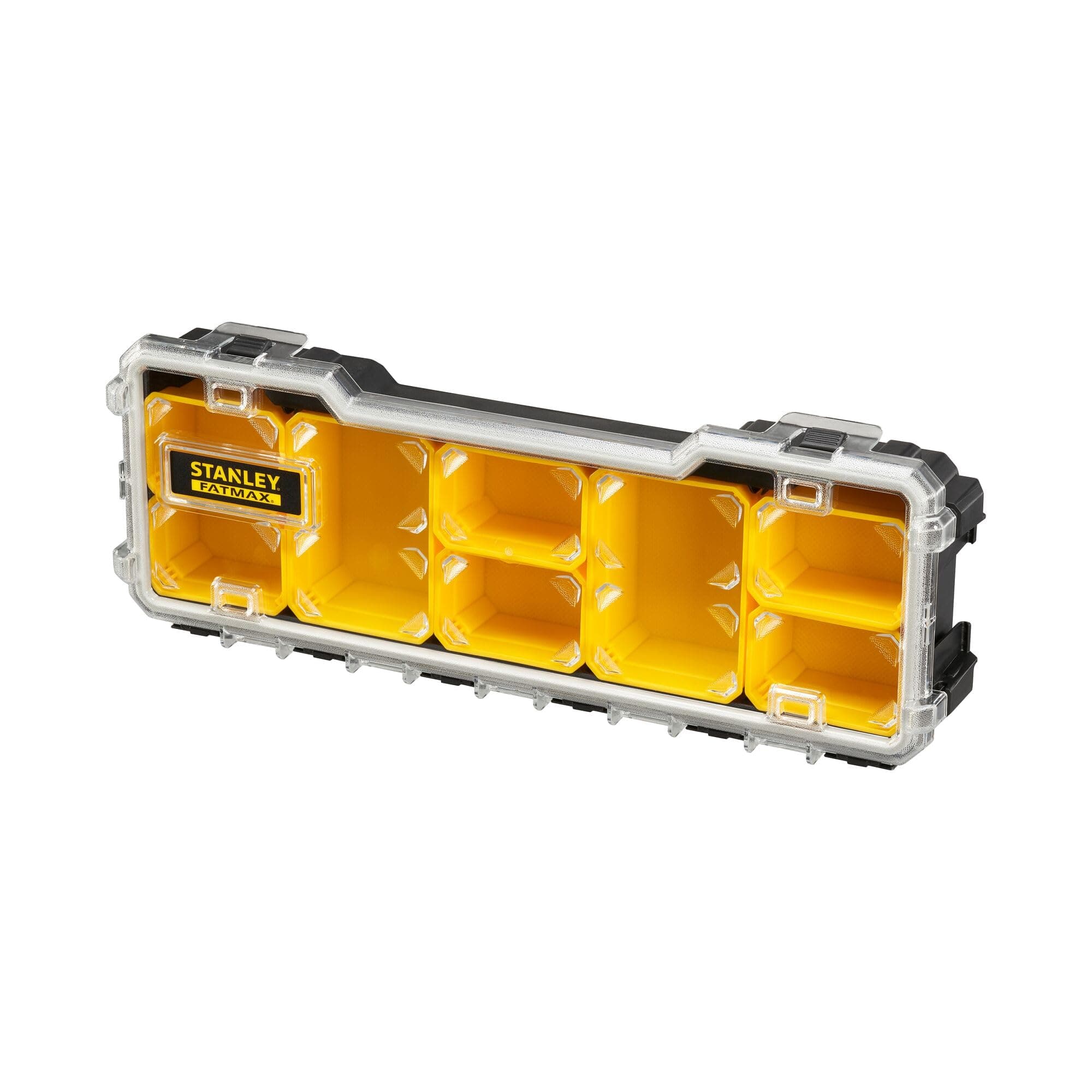 Stanley - FatMaxPro 1/3 Shallow Stackable Storage Organiser for Small Parts, Removable Compartments, FMST1-75781