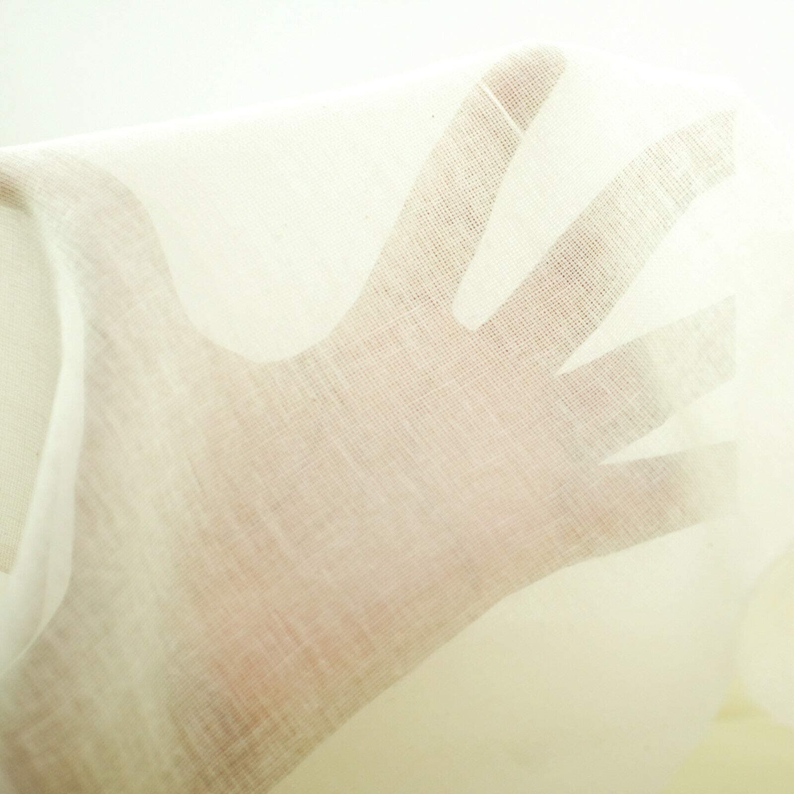 Muslin Fabric,100% Cotton,Loose Weave Cheesecloth, Optic White & Ecru Natural Cream Sheer Gauze Material. Authentic Premium Indian Cotton for Dressmaking and Curtains Crafts Neotrims. Cream, 20x20cm