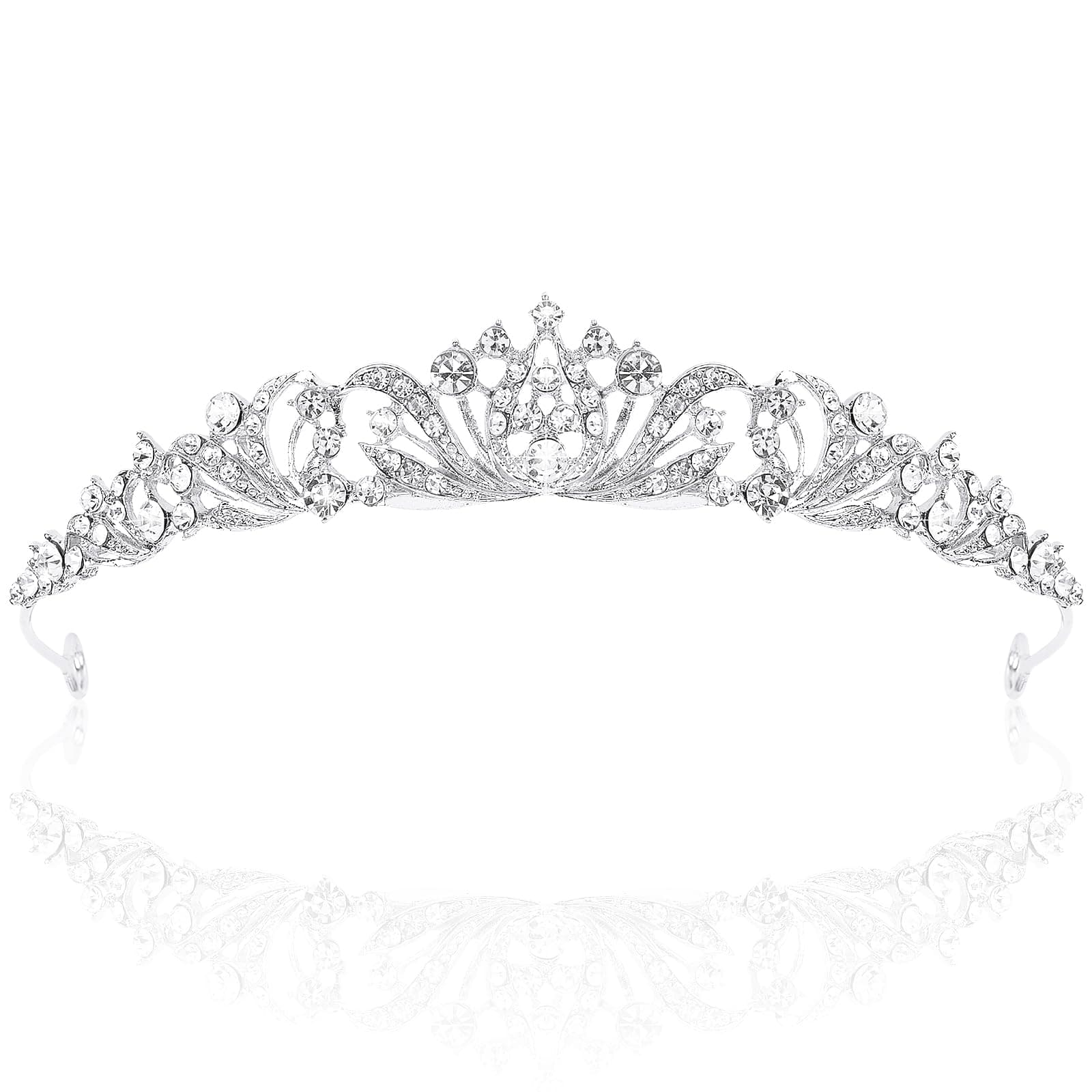 Silver Tiara Crowns for Women Girls Wedding Tiara Princess Tiara for Wedding Prom Quinceanera Birthday Crown Halloween Hair Accessories