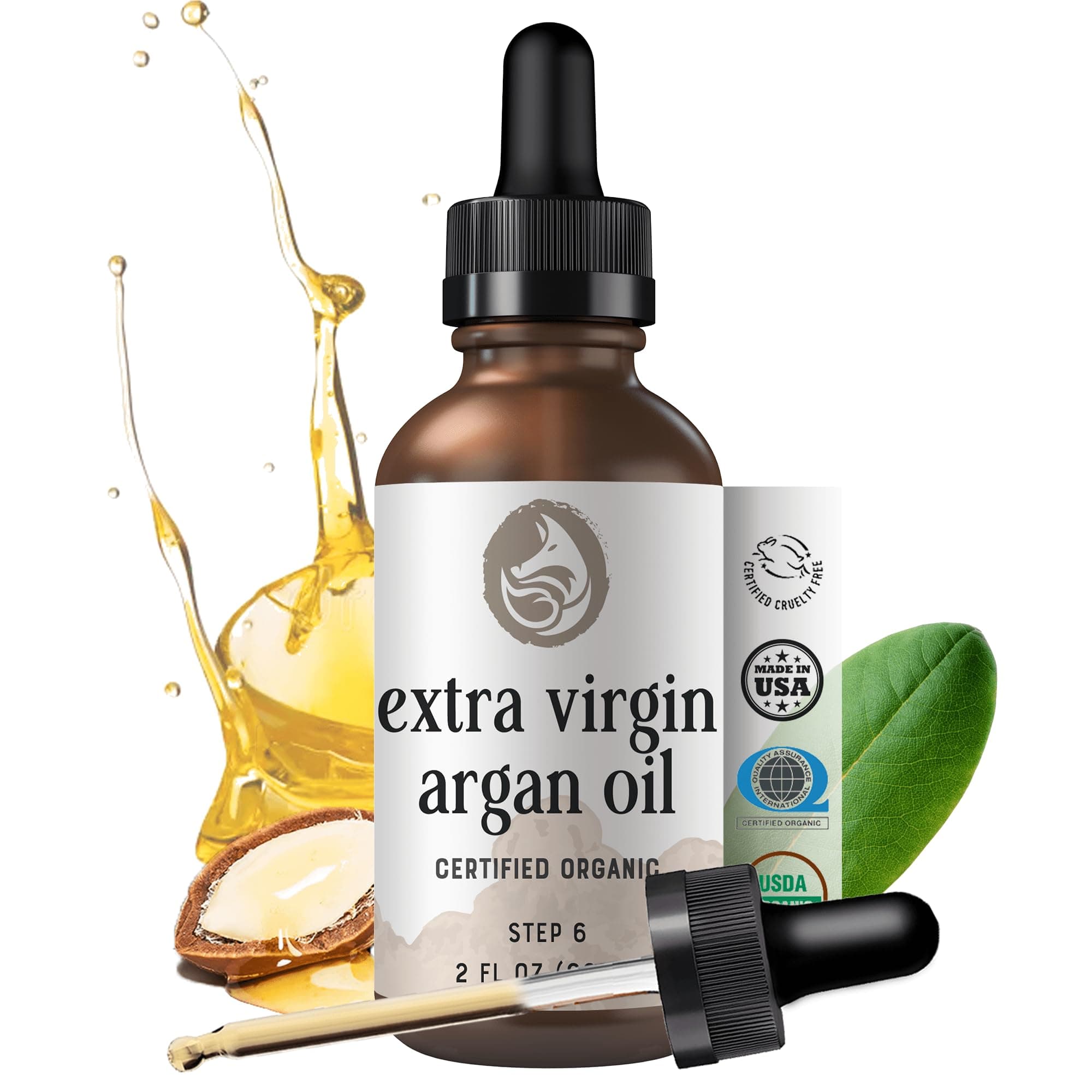 Foxbrim Organic Argan Oil For Hair, Face, Skin And Nails - 100% Pure Certified Organic Argan Oil