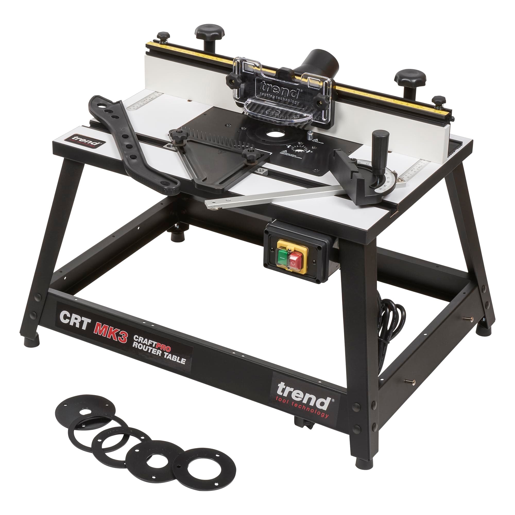Trend Portable Benchtop Router Table with Robust Construction for Workshop & Site Use, 240V, CRT/MK3