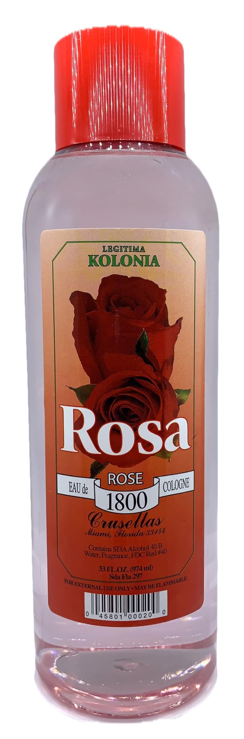 Legitima Kolonia 1800 Rosa (Rose) Splash Cologne (33 Fl. Oz.)