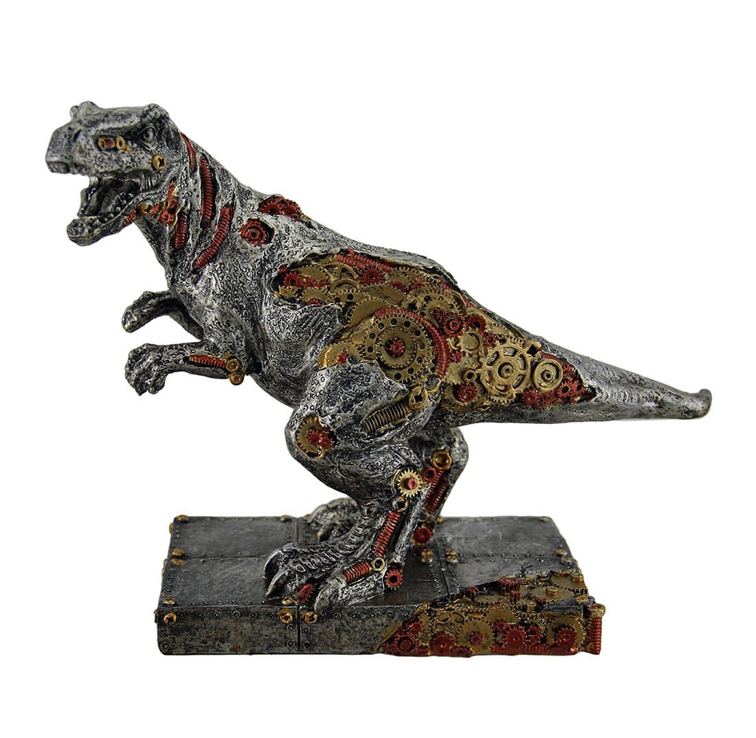 Steampunk Mechanical T-Rex Tyrannosaurus Rex Dinosaur Figurine Statue