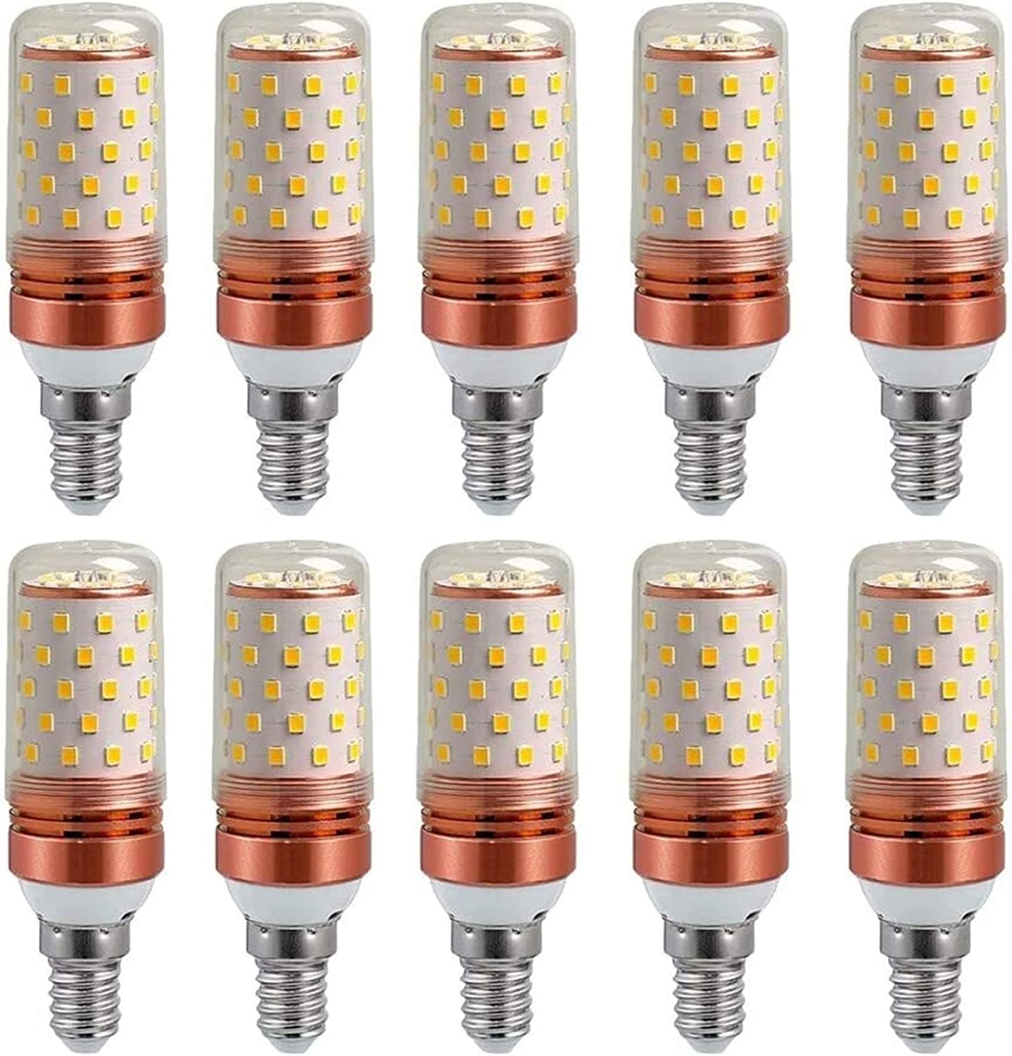 10 Pack E14 LED Light Bulbs 20W, E14 Small Edison Screw LED Corn Bulbs, 3000K Warm White E14 LED energy Saving Bulbs,1 Year Warranty.