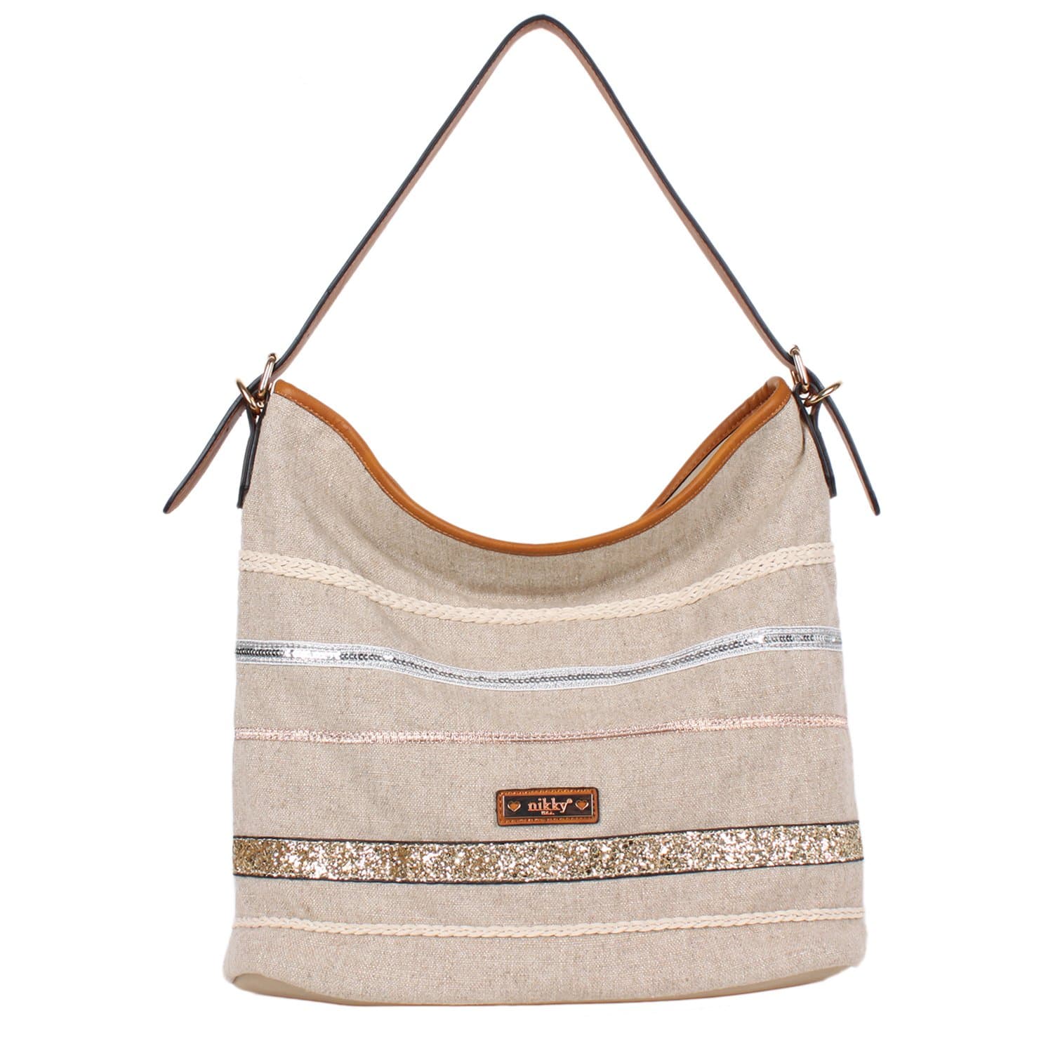 Eco Friendly Inspired Design [Beige] Spacious Hobo Bag for Women