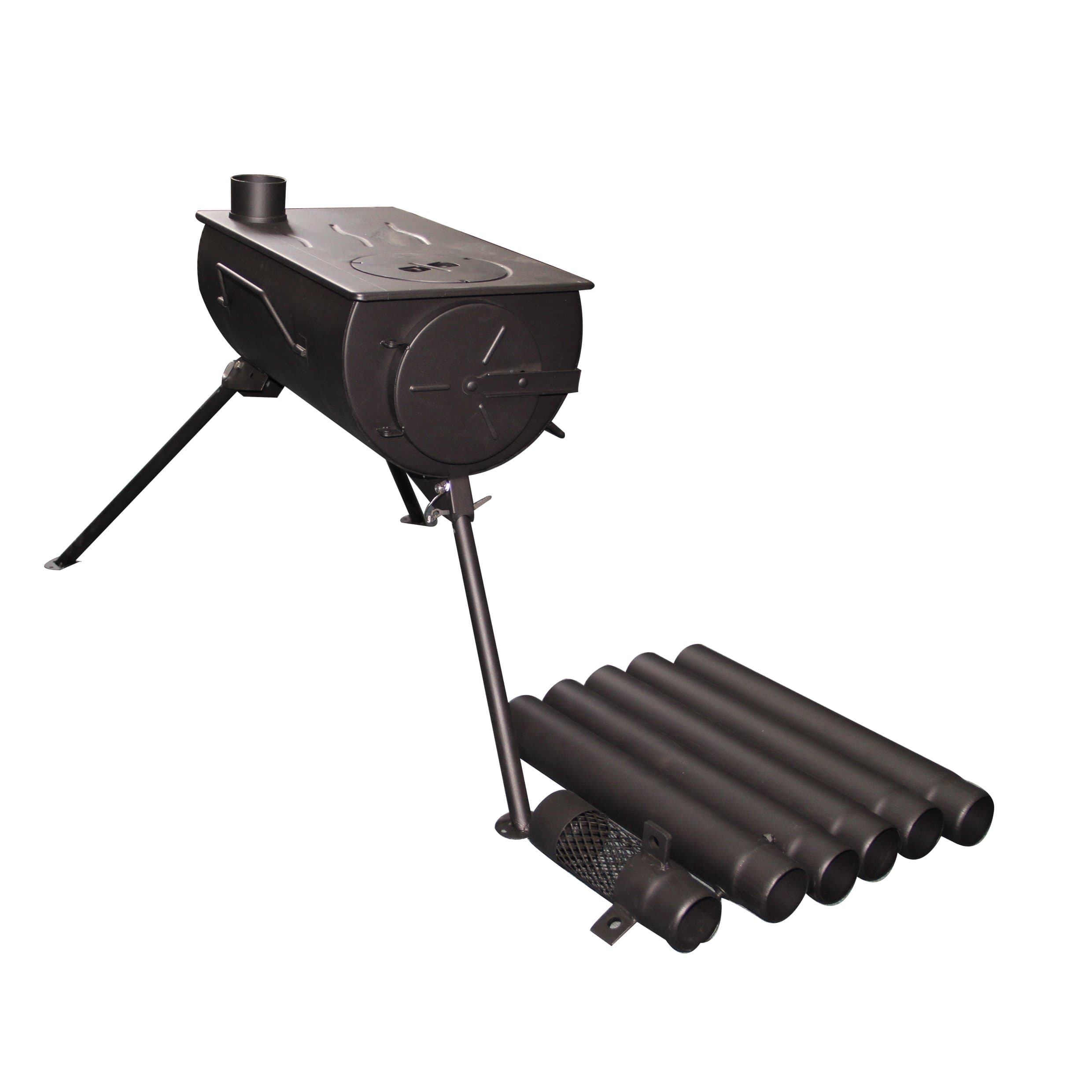 Portable, Camping wood stove. Military style. Frontier Stove, Tent Heater, Ice Fishing, with venting & Carry case. 25 lbs.