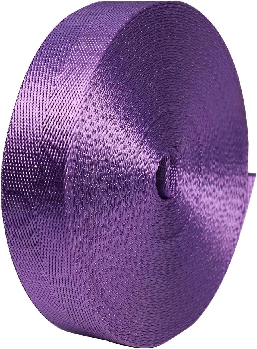 1 Inch Nylon Webbing Strap, Heavy Duty Nylon 10|25 Yard Webbing Roll, Durable Nylon Strapping for Indoor or Outdoor Gear, DIY Crafting, Repairing, 18 Vibrant Colors