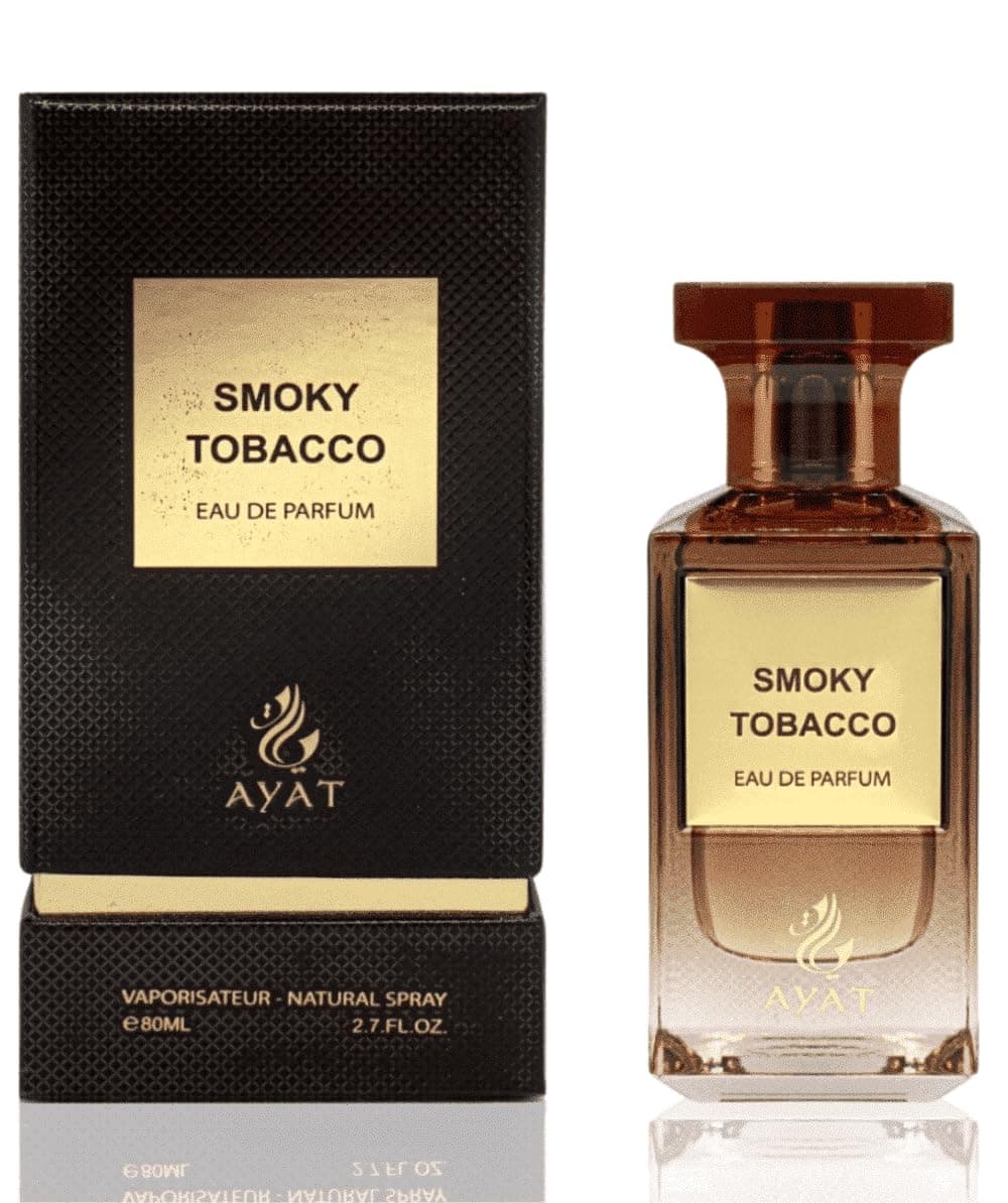 AYAT PERFUMESSmoky Tobacco Eau de Parfum – 80ml Unisex Edp Fragrance – Oriental, Spicy, and Woody Scent – Inspired by Dubai Luxury – Perfect fragrance for Men and Women