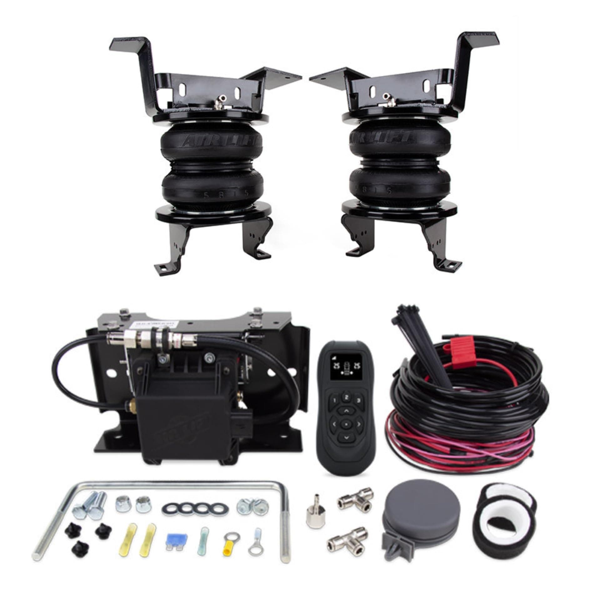 Air Lift LoadLifter 7500 XL Ultimate Air Spring Kit & WirelessAir 2nd Gen Compressor EZ Mount fits 2020-2026 Silverado Sierra 2500HD 3500HD 4WD | Dual-Path | Includes TrendsAuto Decal