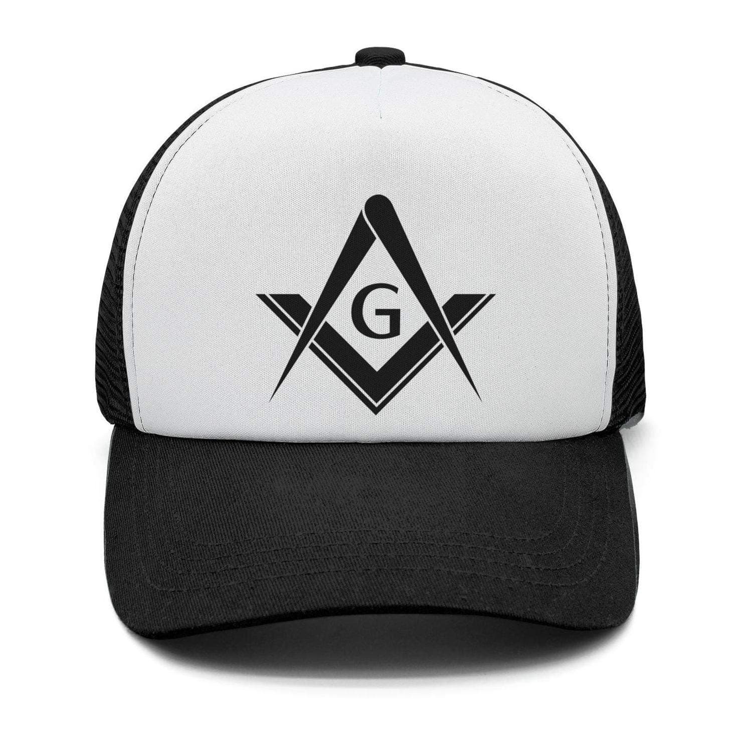 shyly Adjustable Baseball Hat Trucker Hat Unisex/Men/Women - Freemason Logo Square And Compass 1