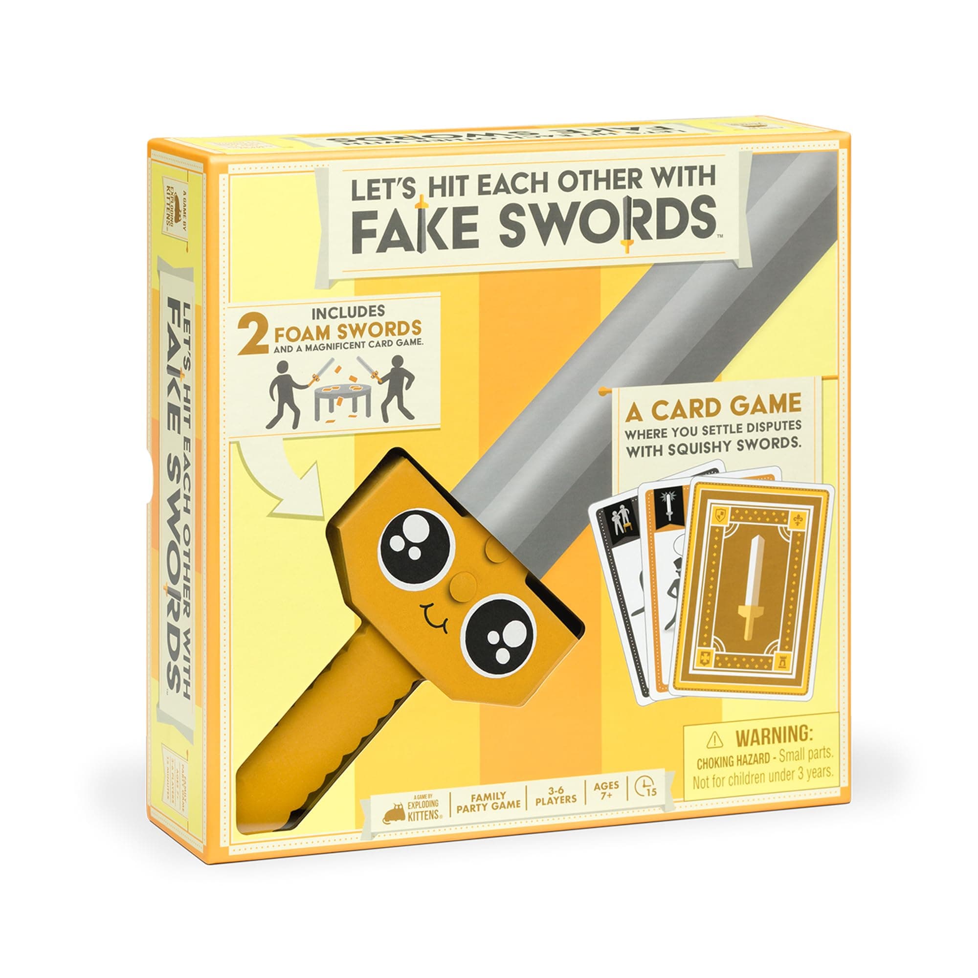 Let’s Hit Each Other with Fake Swords - 3-6 Players - Ages 7+ - 15 Minutes to Play - A Sword Fighting Card Game - Party Game for Kids & Family Night