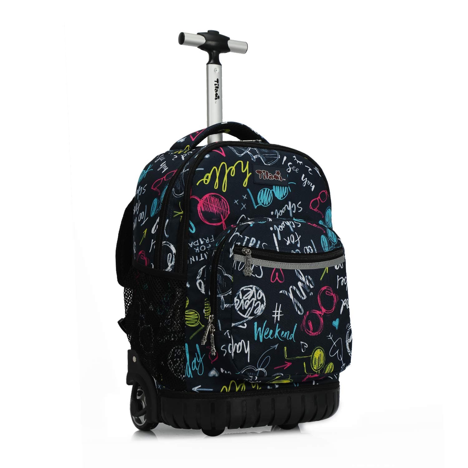 Rolling Backpack 19 inch Wheeled LAPTOP Boys Girls Travel School Student Trip, weekend
