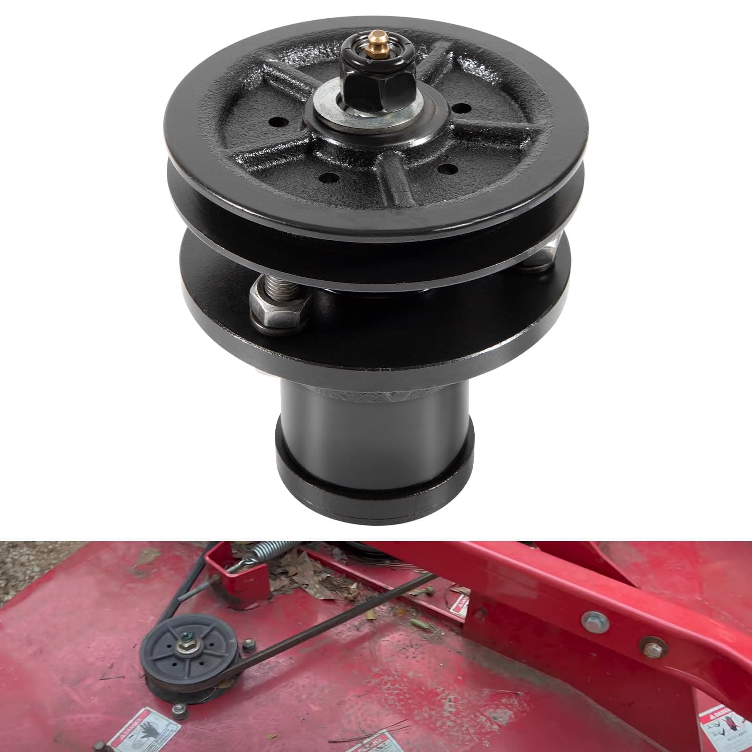 50051388 Complete Spindle Assembly Replacement Parts Kit With All Hardware And 50074053 Pull Sheave Fit For Bush Hog RDTH, FTH, ATH, TD-1500, TD-1700, EFM480, EFM600 Finish Mowers & Rotary Cutters