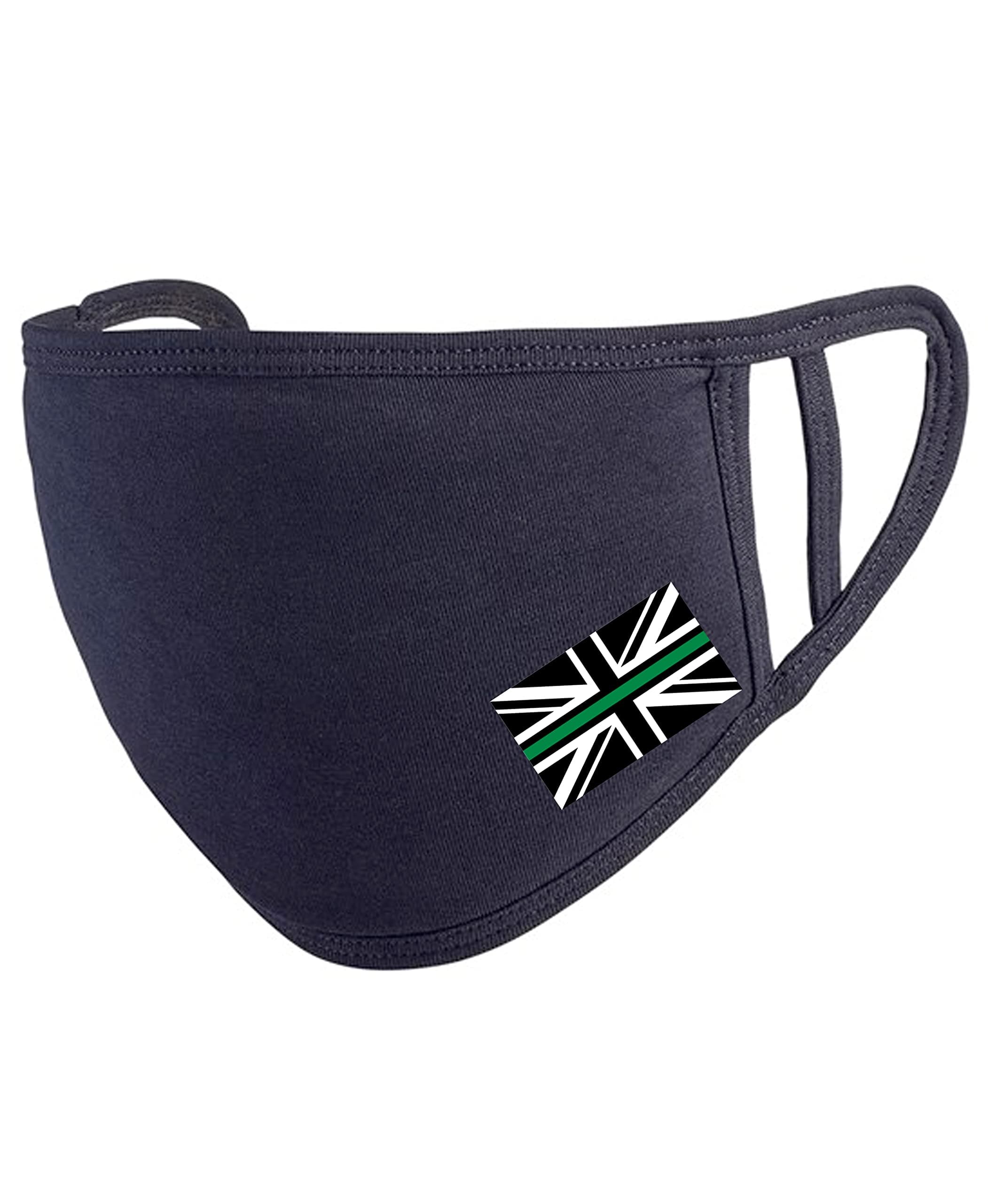 Paramedic Ambulance Service Thin Green Line Union Jack Face Mask Washable Face Protector