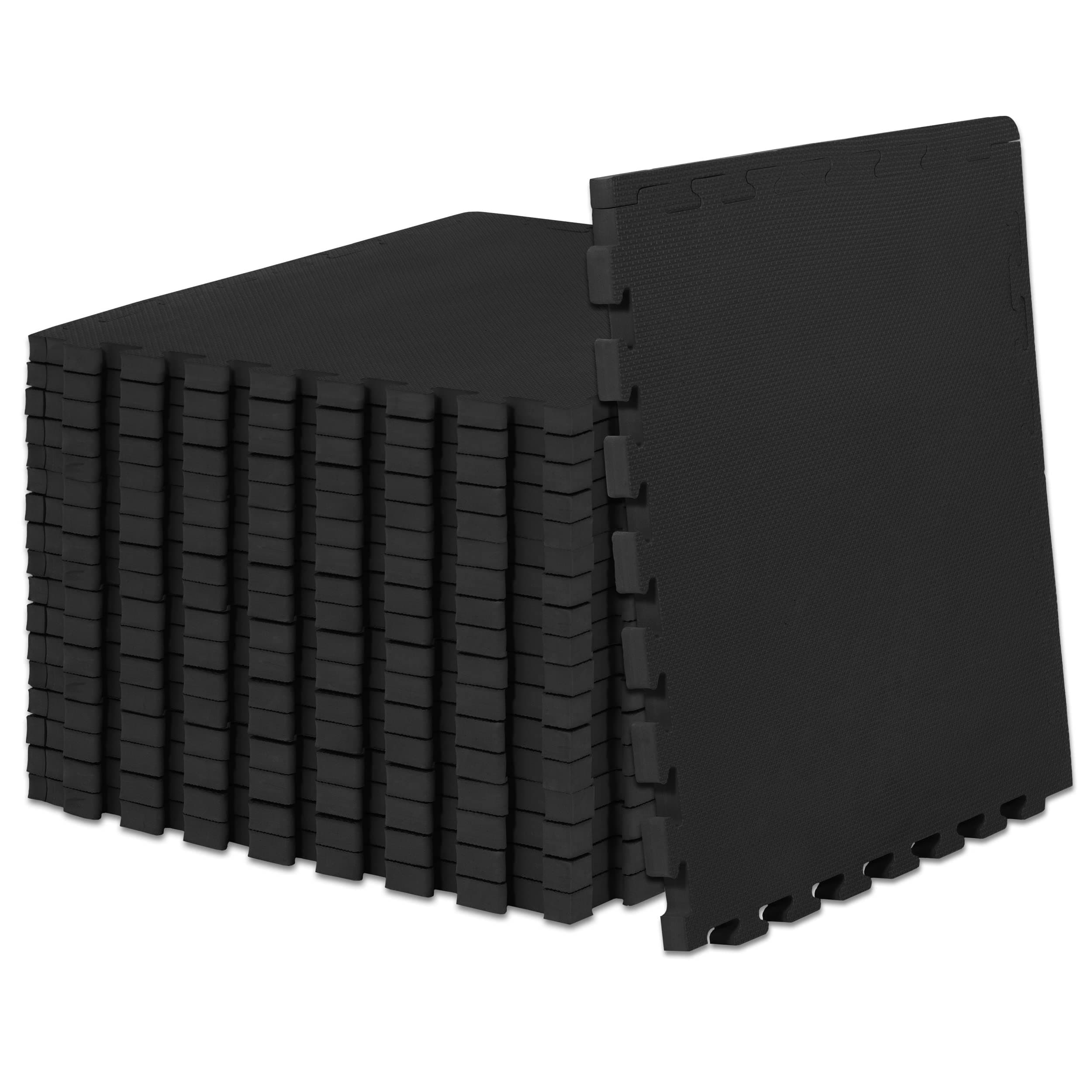 Prosource Fit Puzzle Fitness Mat, 0.8 & 1.0 inch (2 & 2.5 cm) Thick, EVA Foam Joint Mat, 4.5 Tatami Mats, Soundproofing, Shock Absorbing, Gym, Flooring Protection, Training, Indoor Exercise, Kids