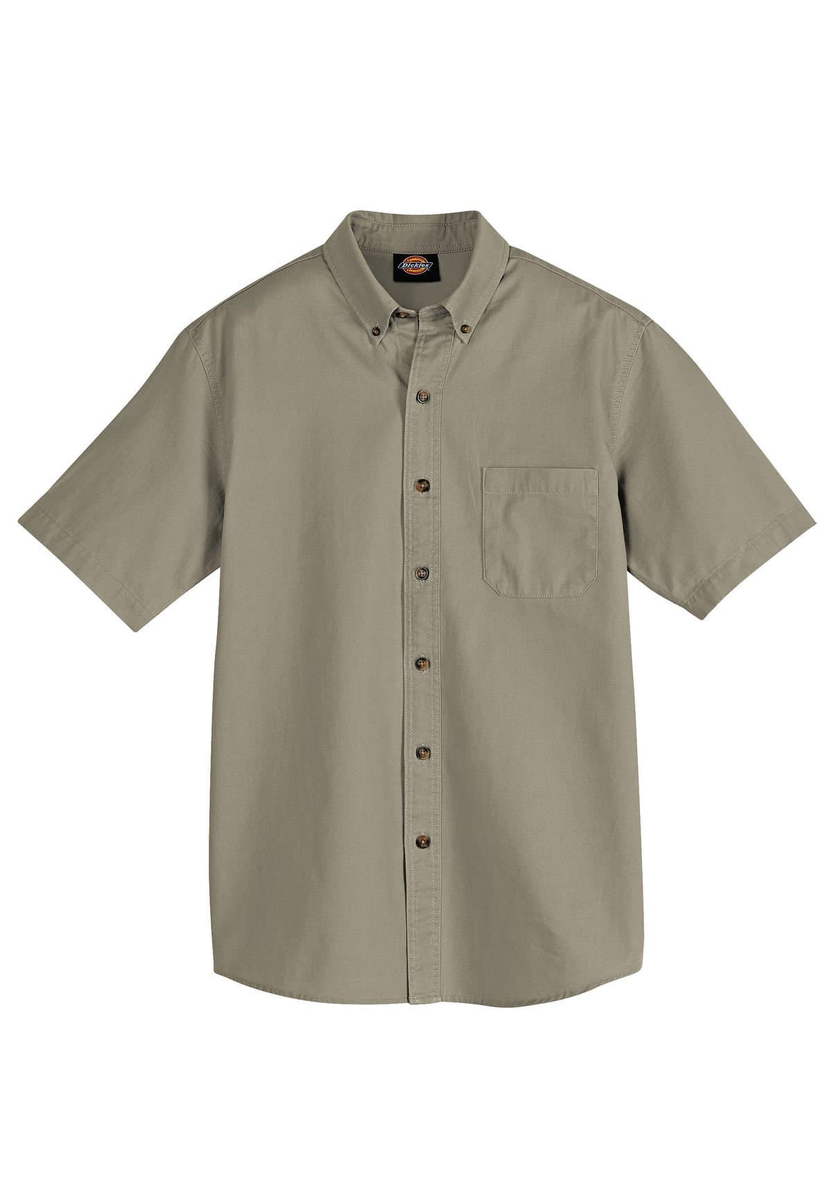 Dickies Men's Short Sleeve Twill Performance Shirt, Desert Sand, X-Large