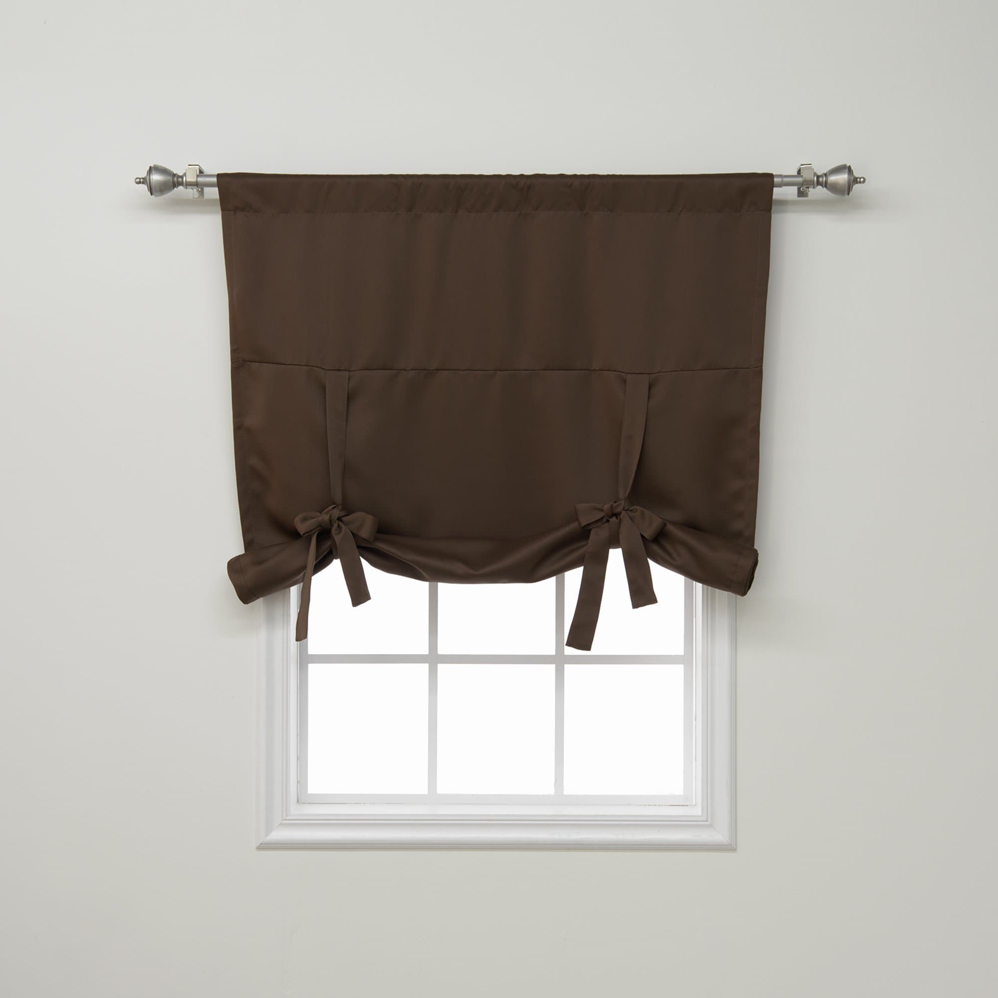 Best Home Fashion Premium Thermal Insulated Blackout Tie-Up Window Shade - Rod Pocket - Chocolate - 42" W x 63" L - (1 Panel)
