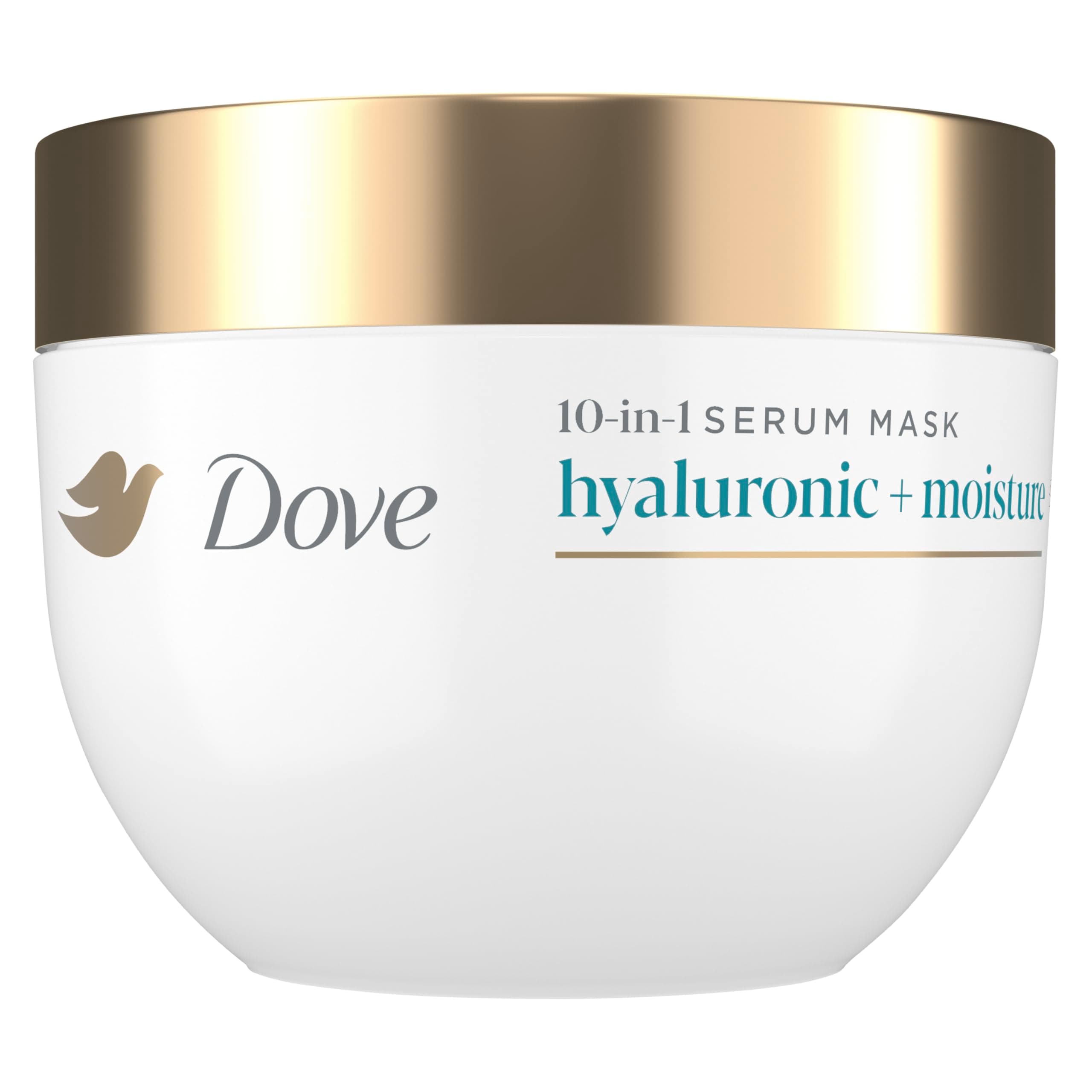 Dove Hair Hyaluronic Moisture for Dry Hair 10-in-1 Hydrating Hair Mask with Bio-Protein Care Technology and Hyaluronic Serum 9.2 Fl Oz