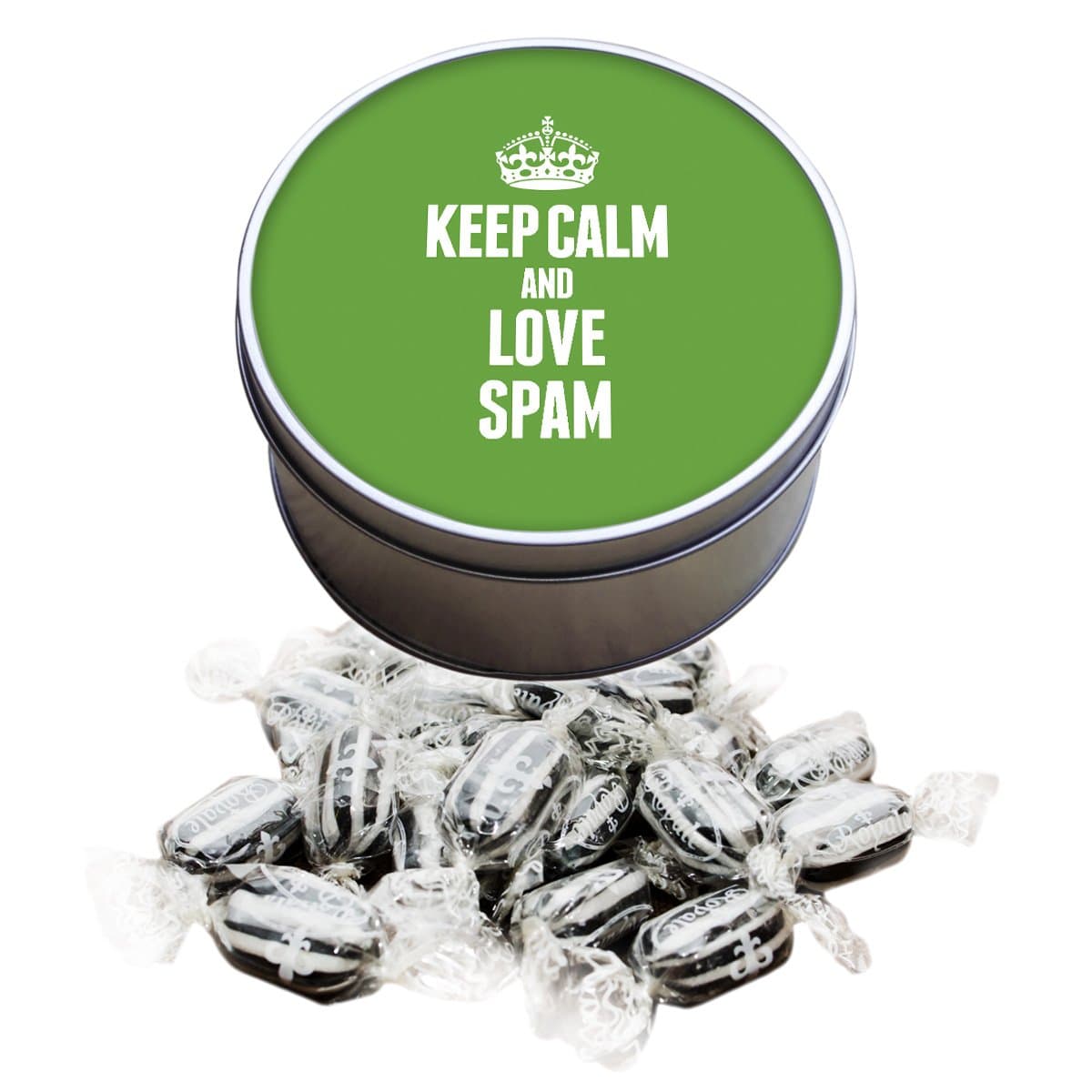 Duke Gifts GREEN Keep Calm and Love Spam Everton Mints Sweet Tin 1543