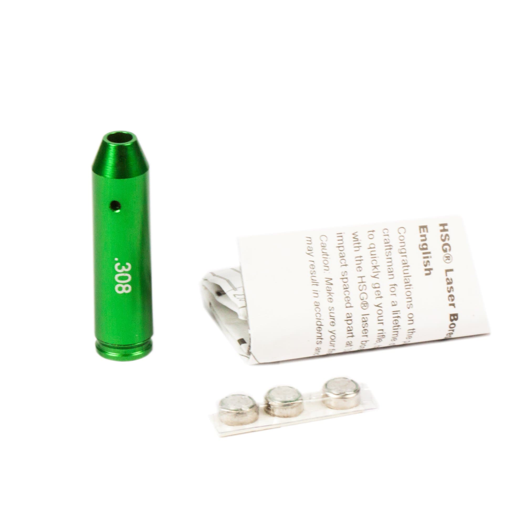 Green Cartridge Laser Boresighters .223 .308 .30-06 7mm 8mm (308)