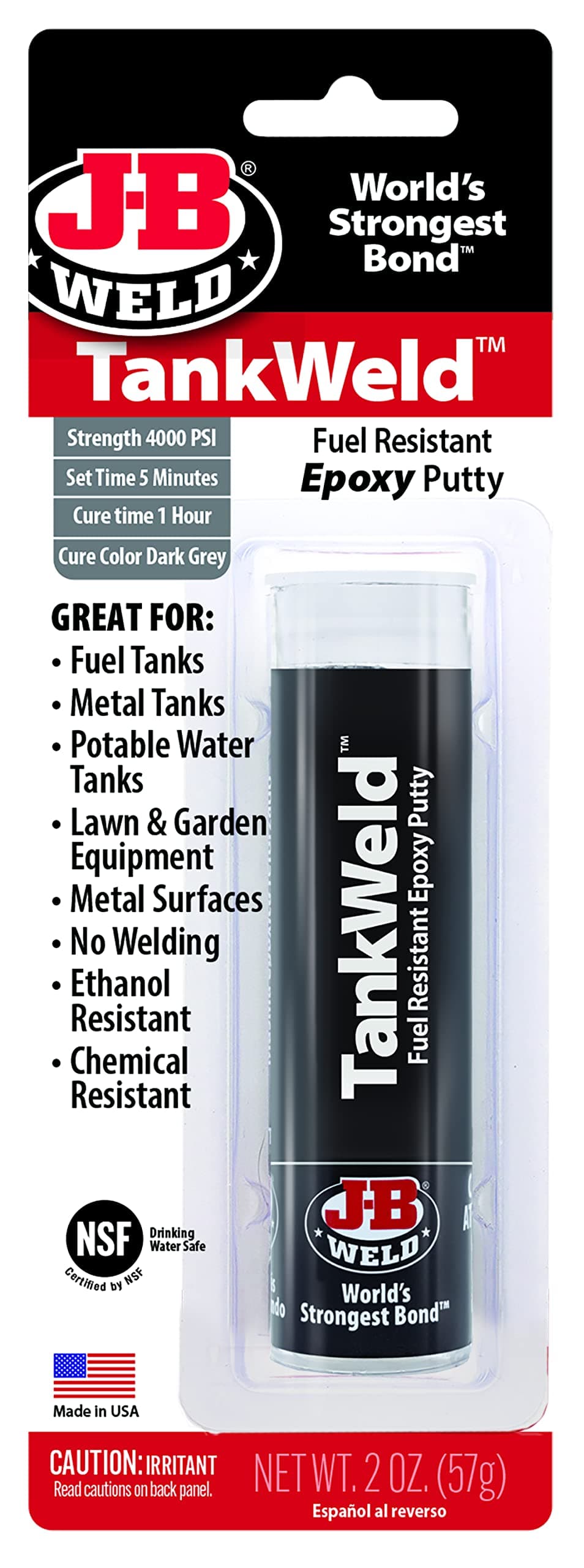 8217 TankWeld Gas Tank Repair - 1 oz.,Dark Grey