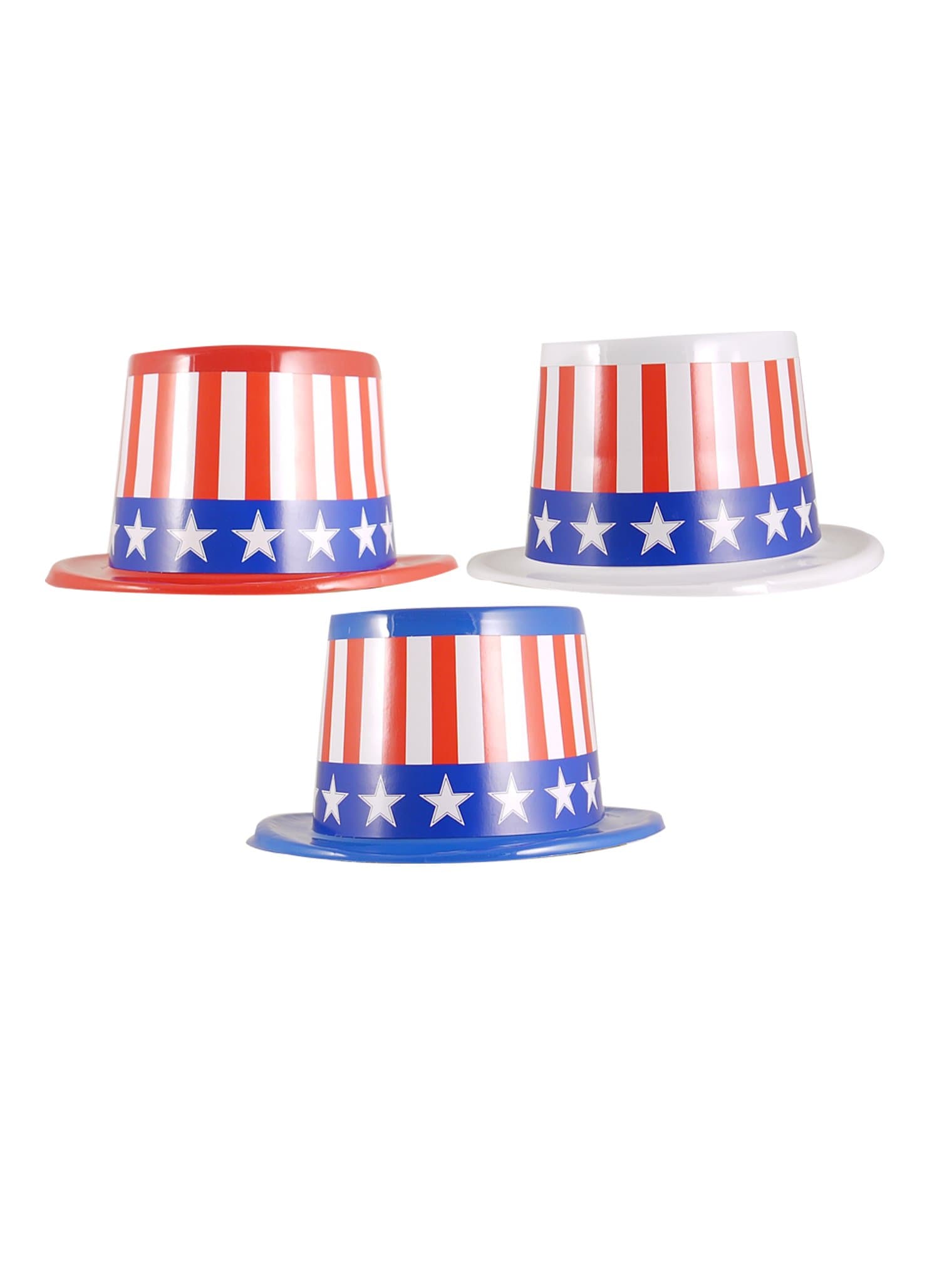 Best Dressed 6x USA TOPPER HATS WITH PAPER BAND FANCY DRESS ACCESSORY