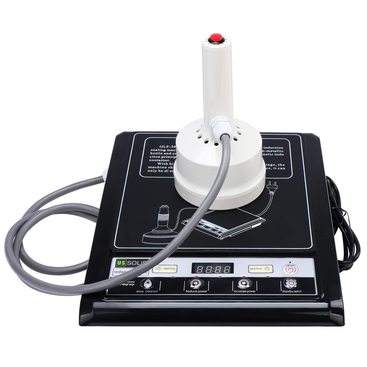 U.S. Solid Portable Handheld Induction Sealer Bottle Cap Sealer for Cap Sizes 15mm -100mm 110 V