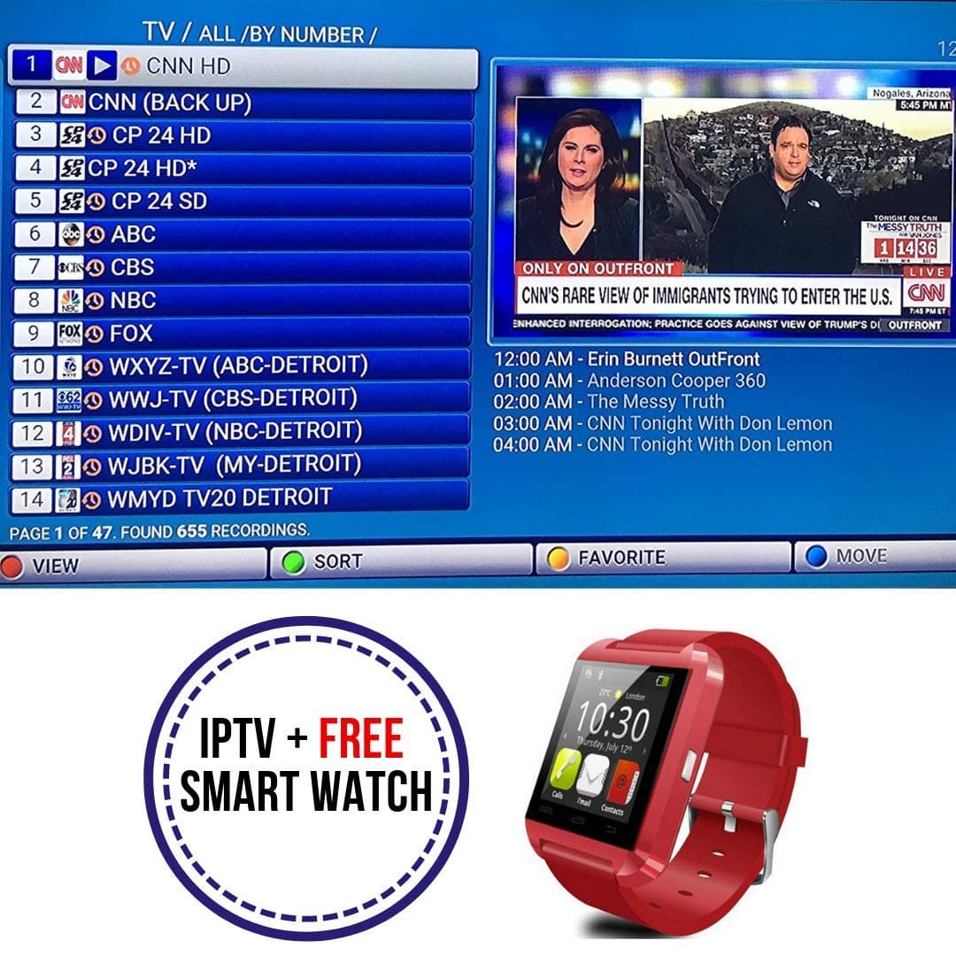 MAG 324 W2 IPTV + Smart Watch + IPTV Service Subscription (Better Than Box MAG 322 w1 iptv Box) Cable Receiver Live Channels