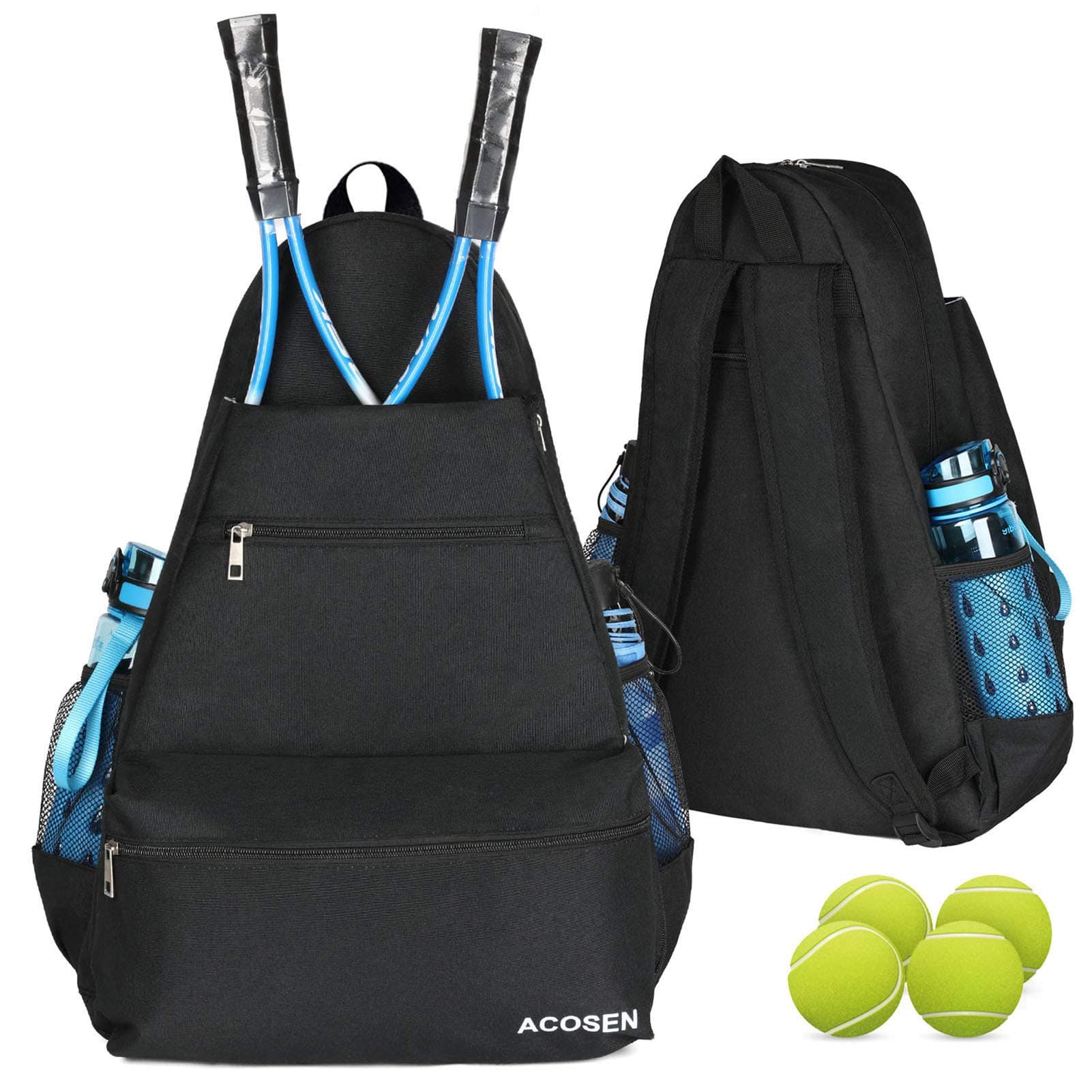 ACOSEN Tennis Bag Tennis Backpack - Large Tennis Bags for Women and Men to Hold Tennis Racket,Pickleball Paddles, Badminton Racquet, Squash Racquet,Balls and Other Accessories