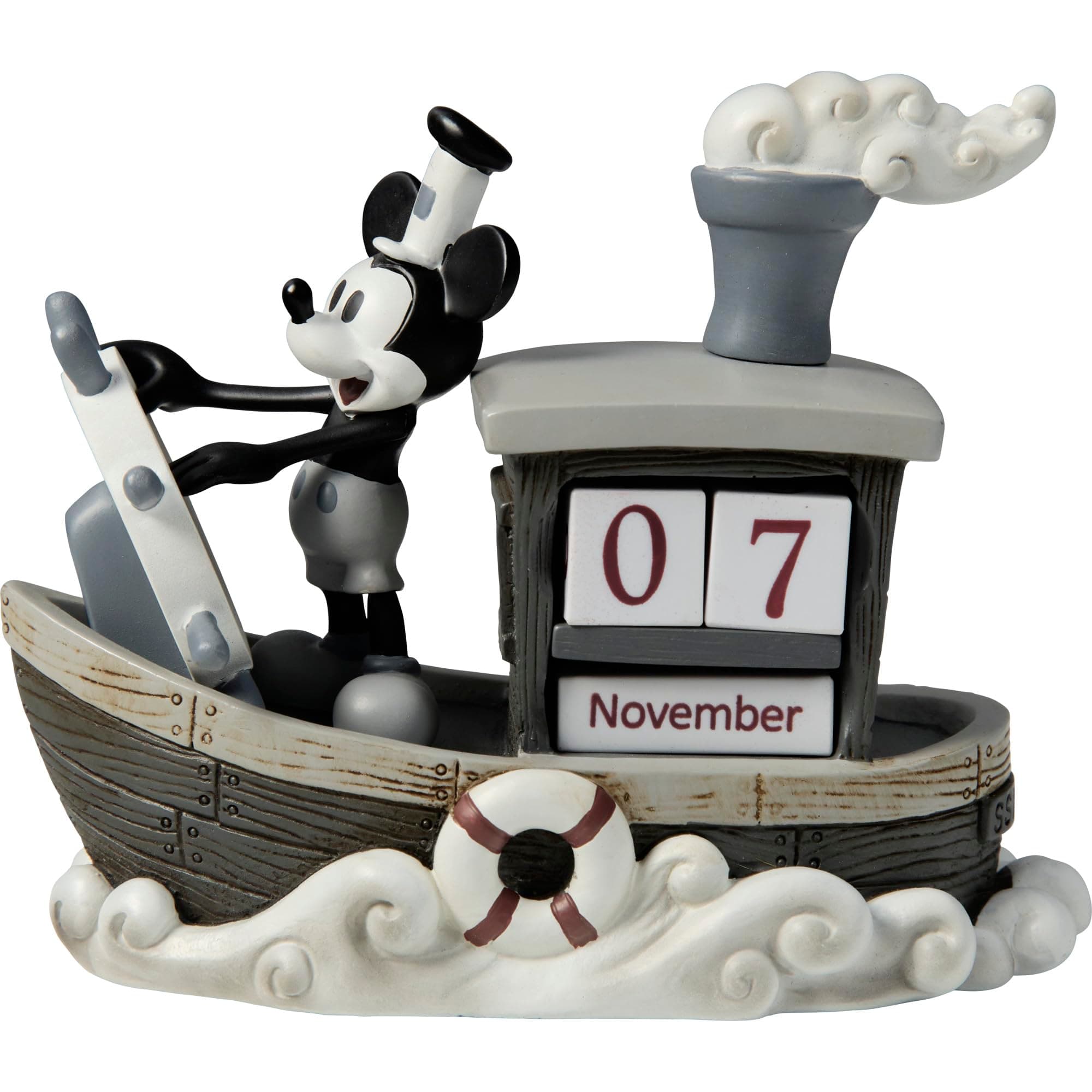 Disney Showcase Collection: "Mickey Mouse Endless Calendar" – Vintage-Style Resin Figurine, Item #144707