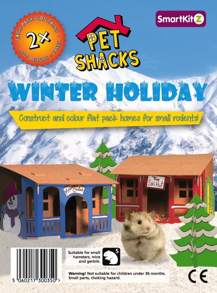 SmartKitzPet Shack Winter Holiday Homes Pet Shack Winter Holiday Homes, 3.5 x 12 x 16.5 cm