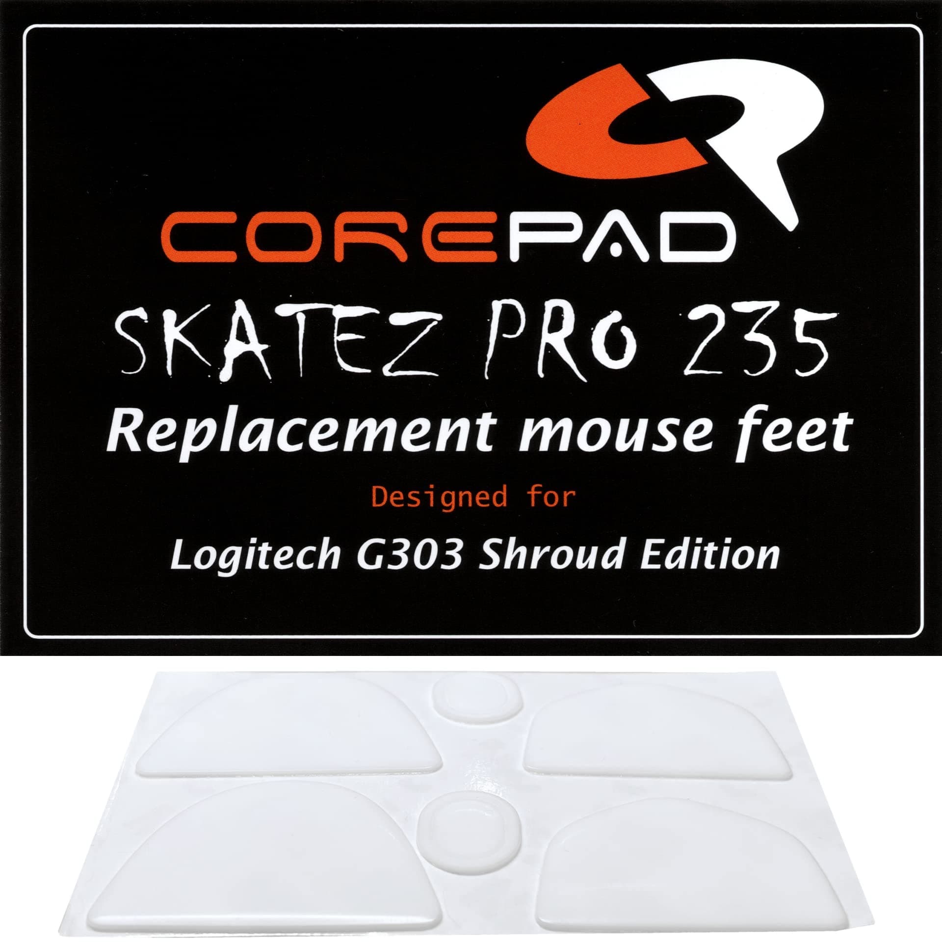 Corepad Skatez CS30040 Mouse Skates Replacement Mouse Feet (Logitech G303 Shroud Edition)