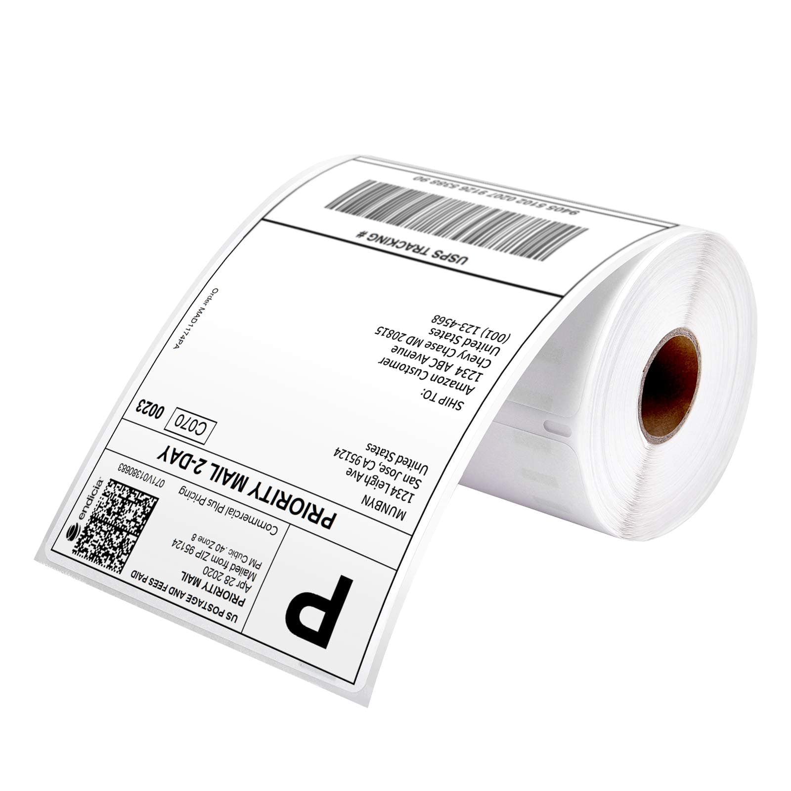 MUNBYN 4"x6" Direct Thermal Printer Label, Shipping Labels Compatible with Rollo, Jadens, Nelko, DYMO 4XL 1744907,1755120, 220 Sheets/Roll