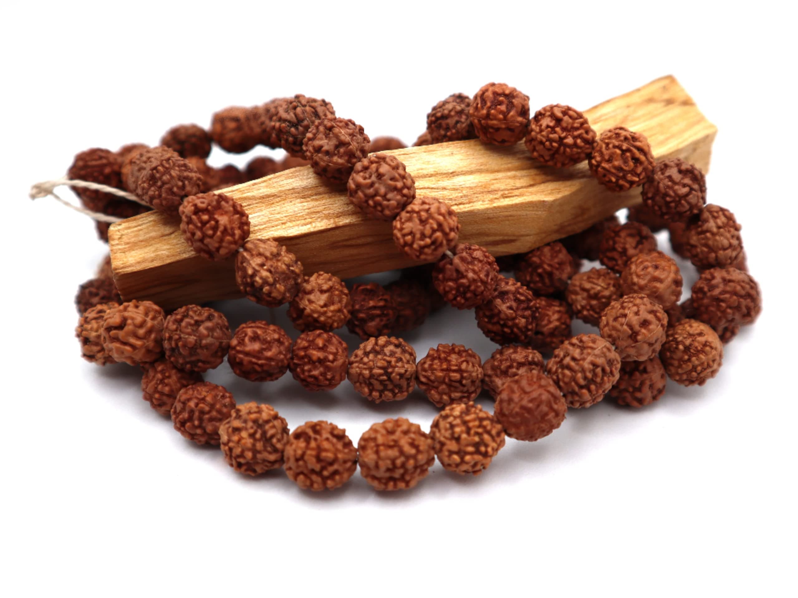 Rudraksha Mala Beads Necklace With 108 Prayer Beads for Japa, Meditation, And To Increase Calmness