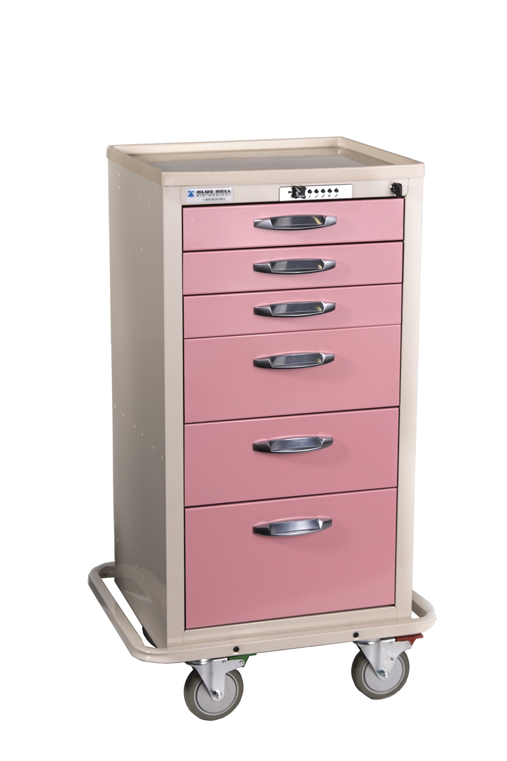 89032 BAC-30C, Compact Supply Cart,Professional Emergency Medical Crash Supply Cart for Anesthesia Treatment and Medical Equipment Storage, Electronic Push Button Lock (EP)