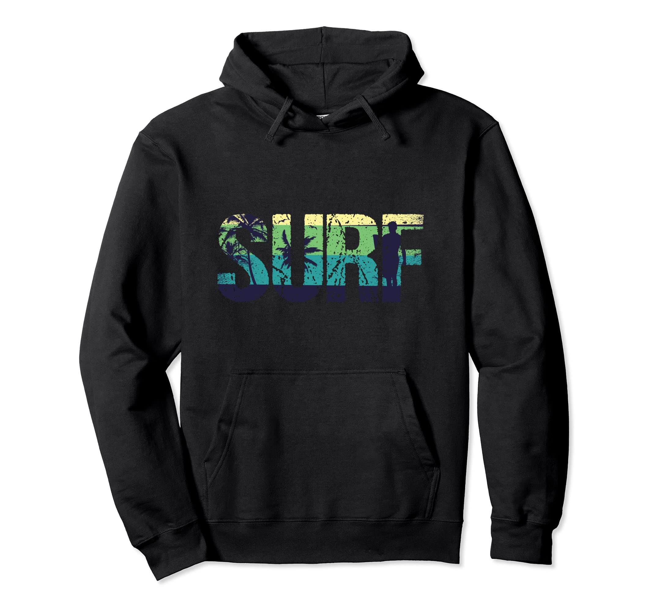 Surfer Surf Summer Getway Beach Waves Surfing Water Sports Pullover Hoodie