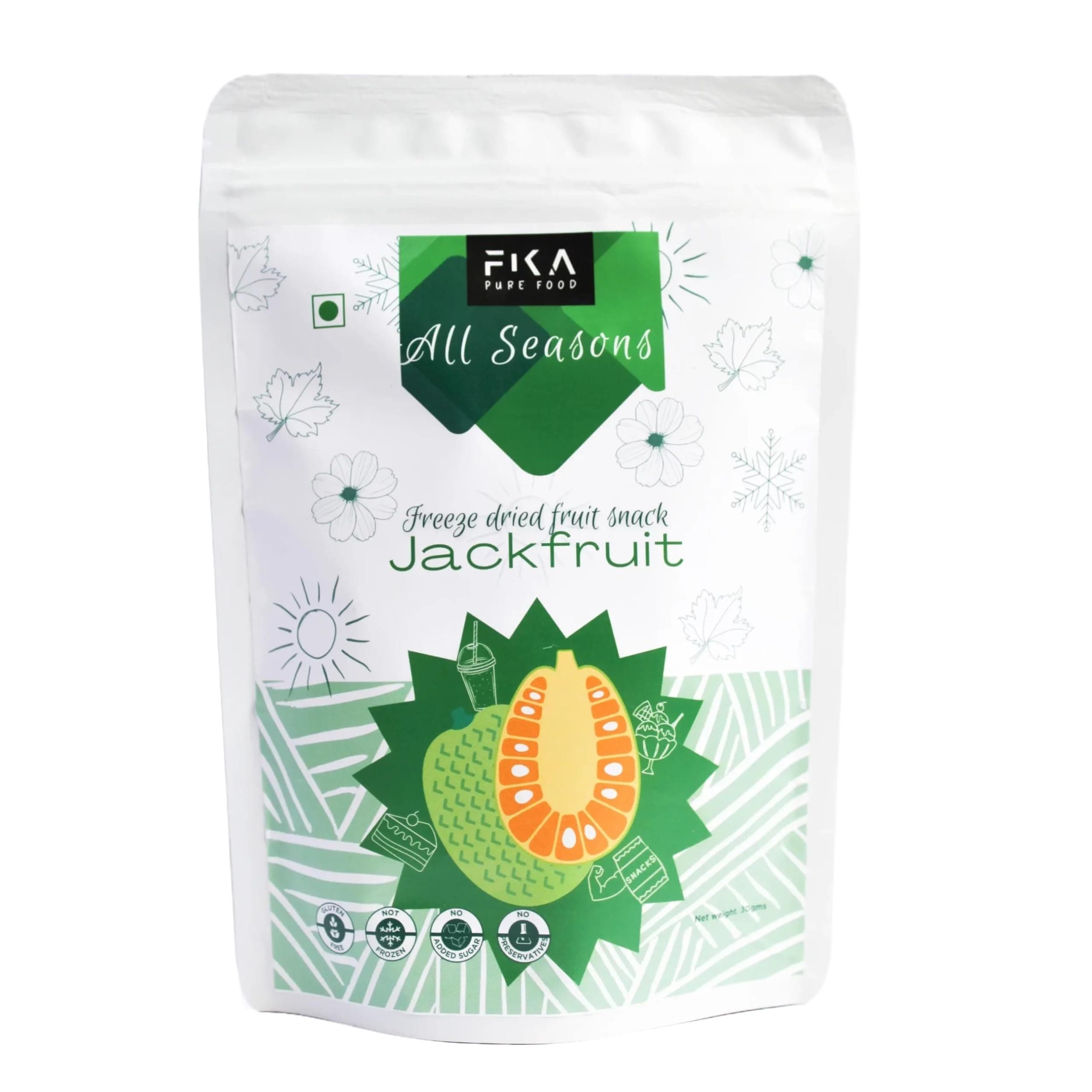 FIKA PURE FOODDried Jackfruit -Freeze Dried Fruit Snack: Jackfruit Dry, (450)
