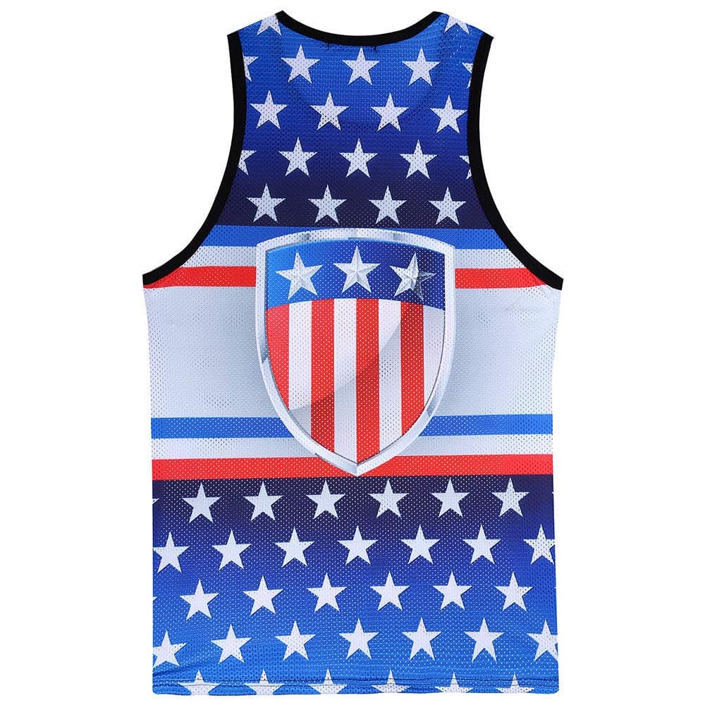 Amandaz Men's Casual Loose Tees Badge Sleeveless Vest Tank Tops Party Cocktail Beach Fitness Blouse Shirt T-Shirt Pajamas