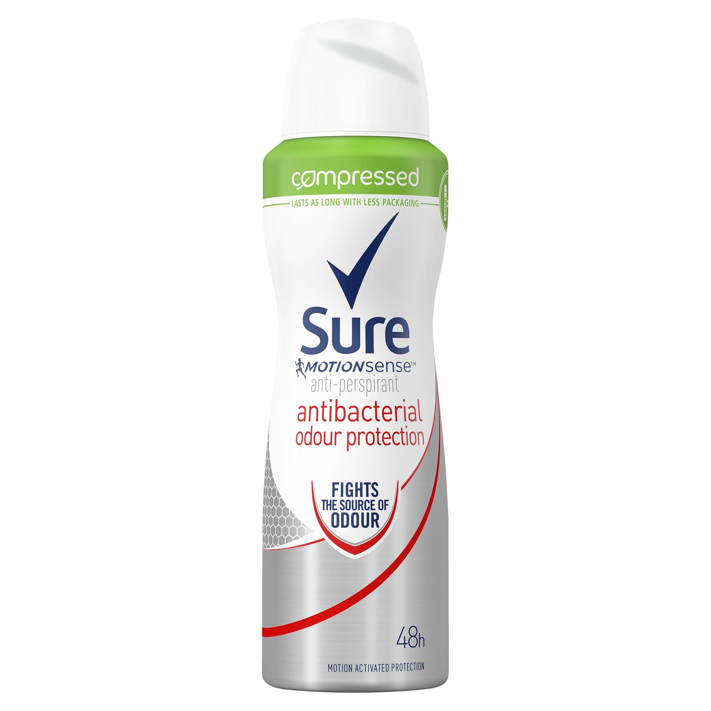 Sure Women Antibacterial Odour Protection Aerosol Anti-Perspirant Deodorant Compressed, 125 ml