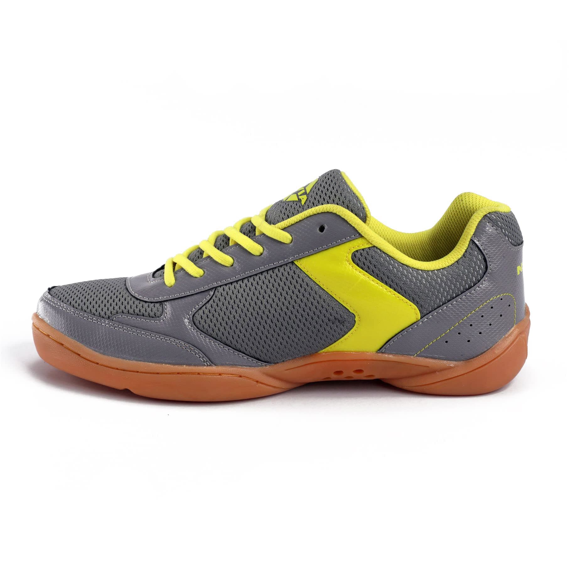 Aster Badminton Flash Shoes Mens Nivia Aster Badminton Flash Shoes, Men's UK 8 (Yellow/Aster Blue)