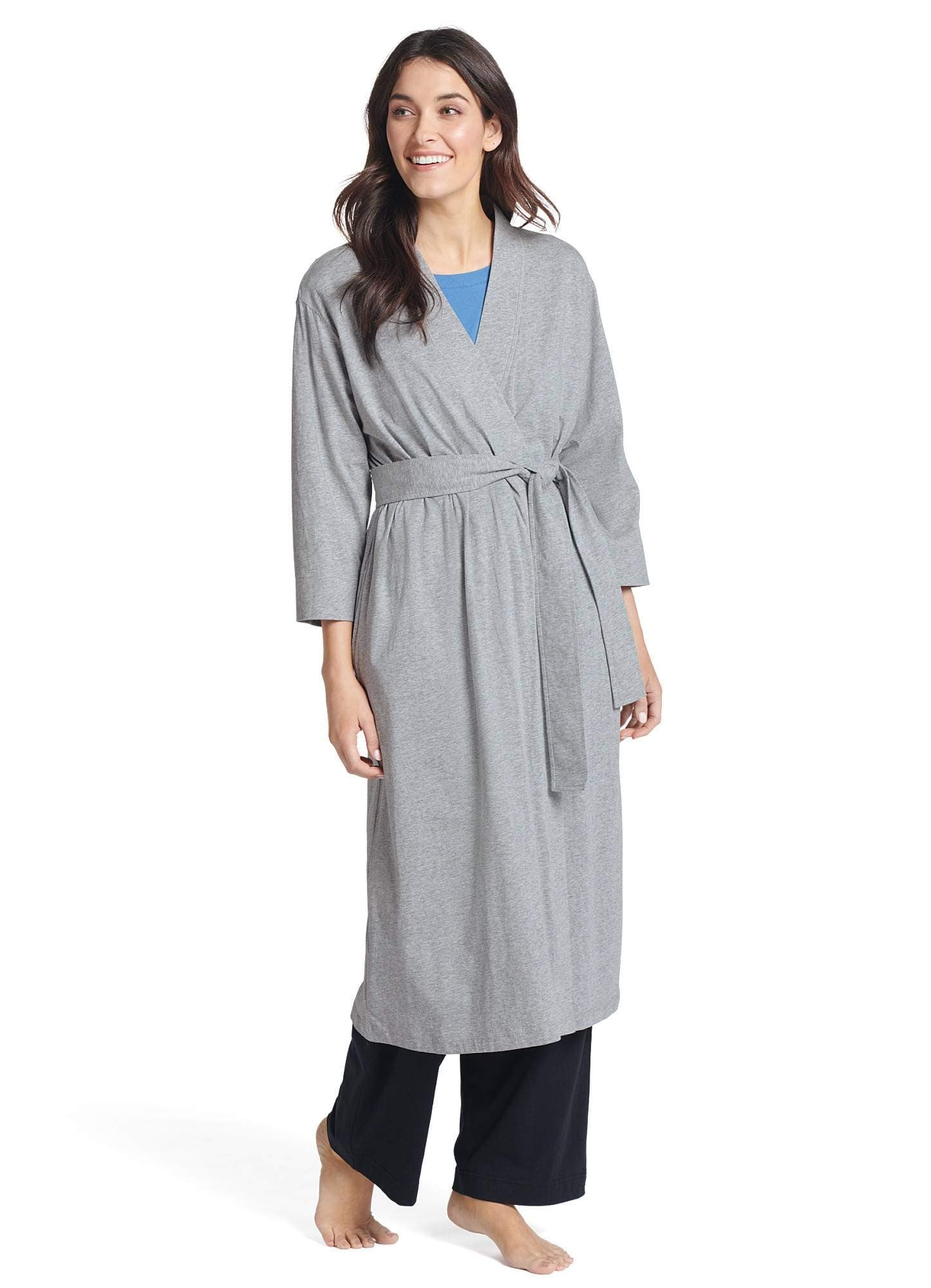 Jockey Women's Sleepwear Everyday Essentials 100% Cotton Long Robe